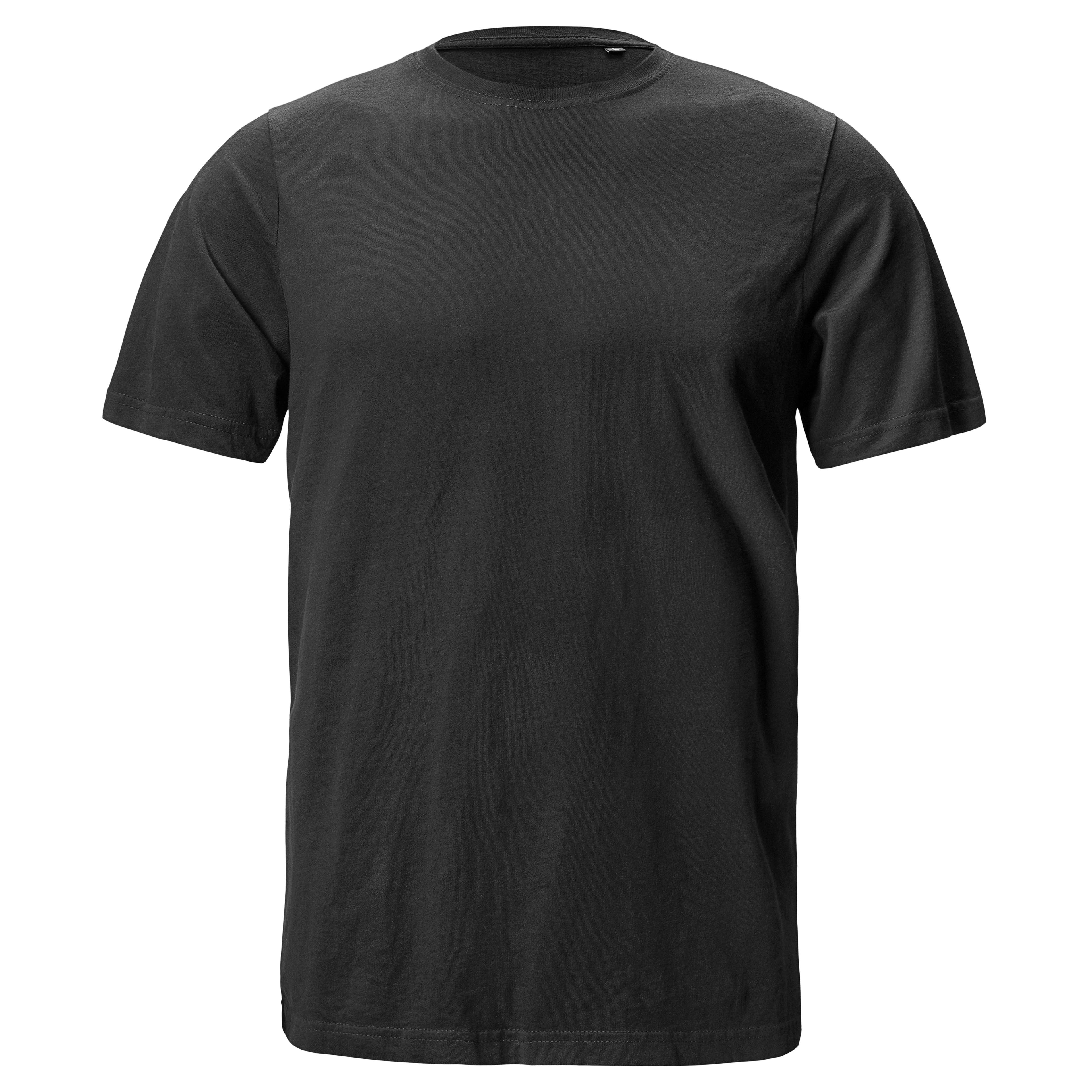 T-shirt nera pesante in cotone T-shirt nera pesante in cotone