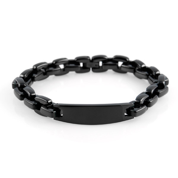Sort Klassisk Stålarmbånd - 1