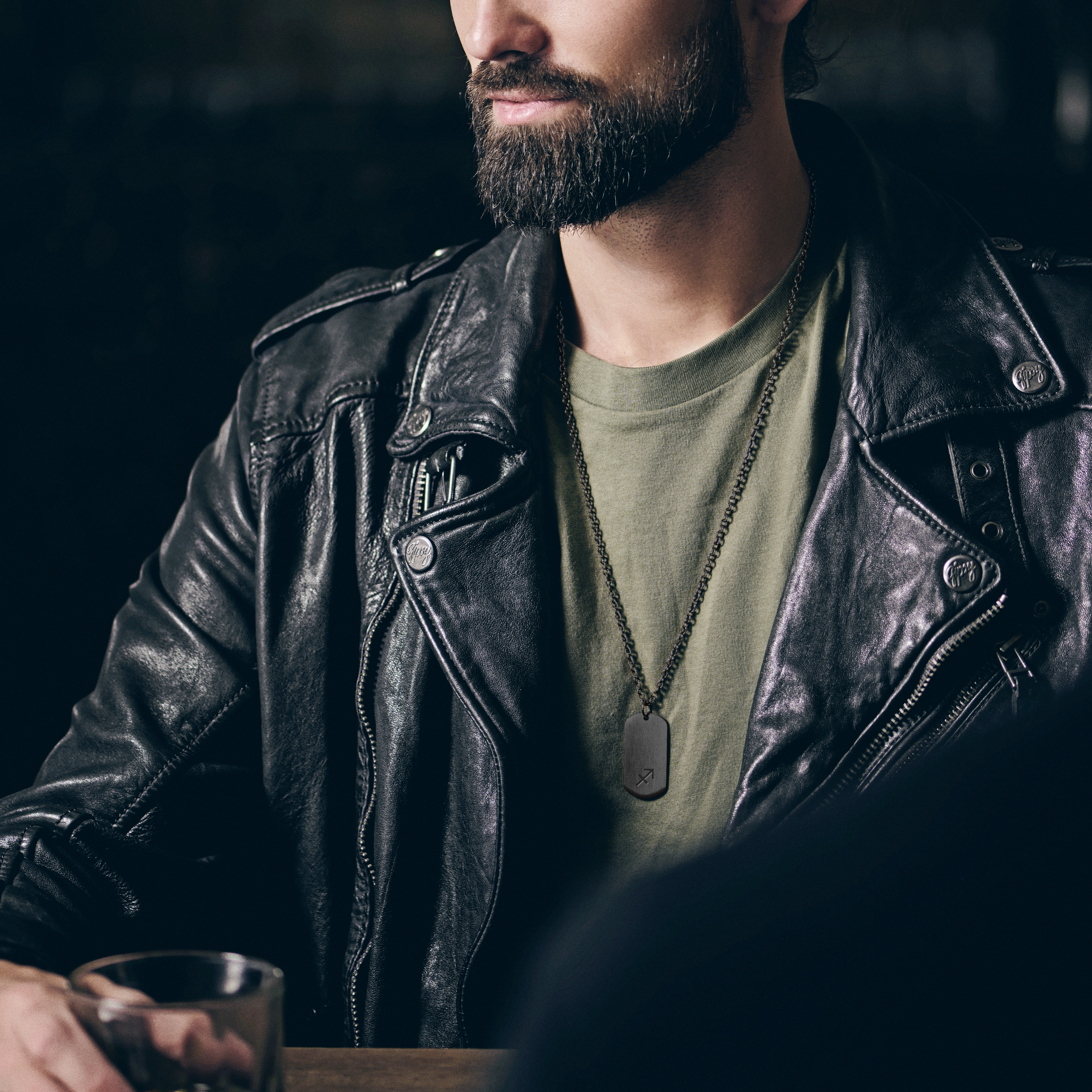 Schütze Sternzeichen Kette Stahl Gunmetalgrau - 4