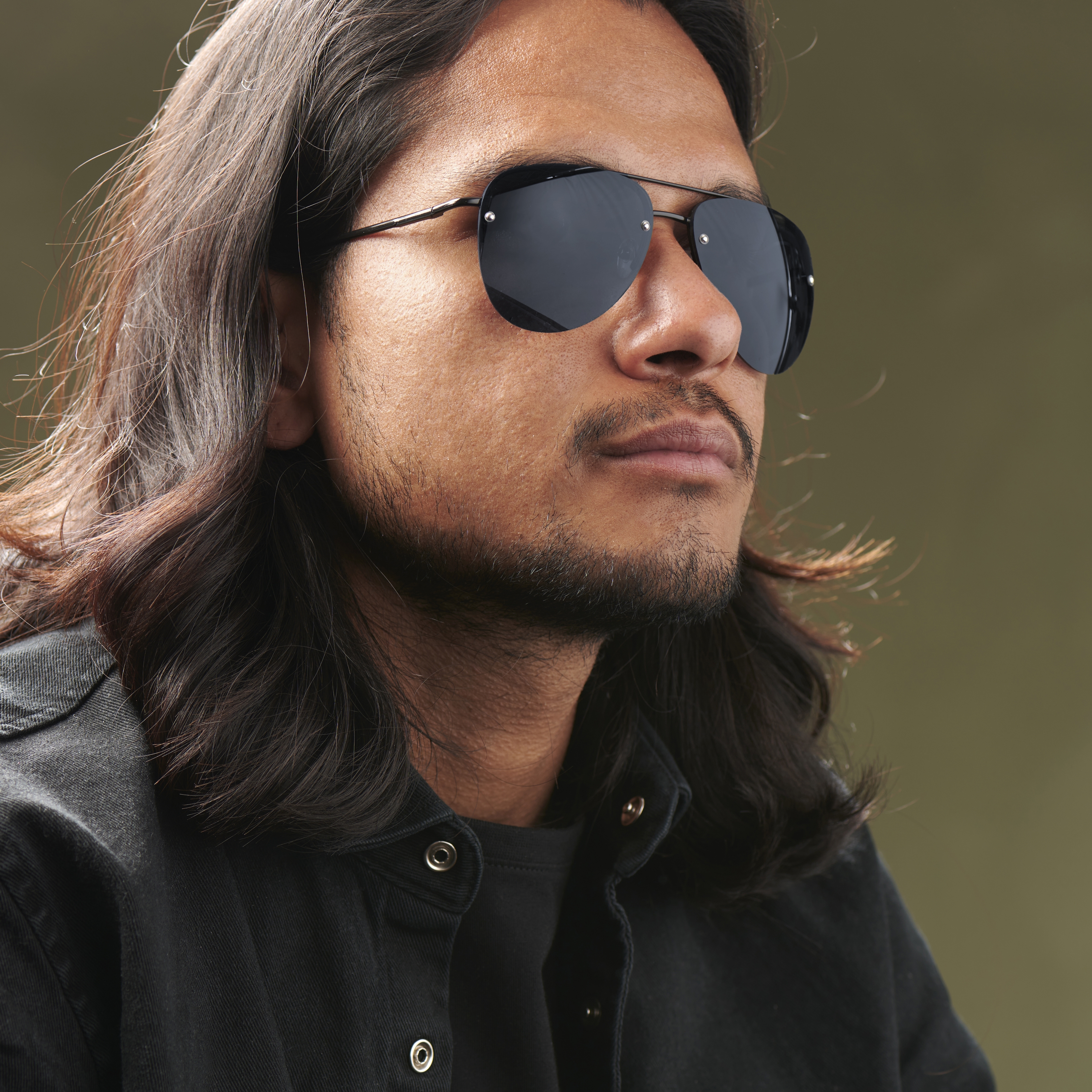 Aviator Total Black Smoke Sunglasses - 4