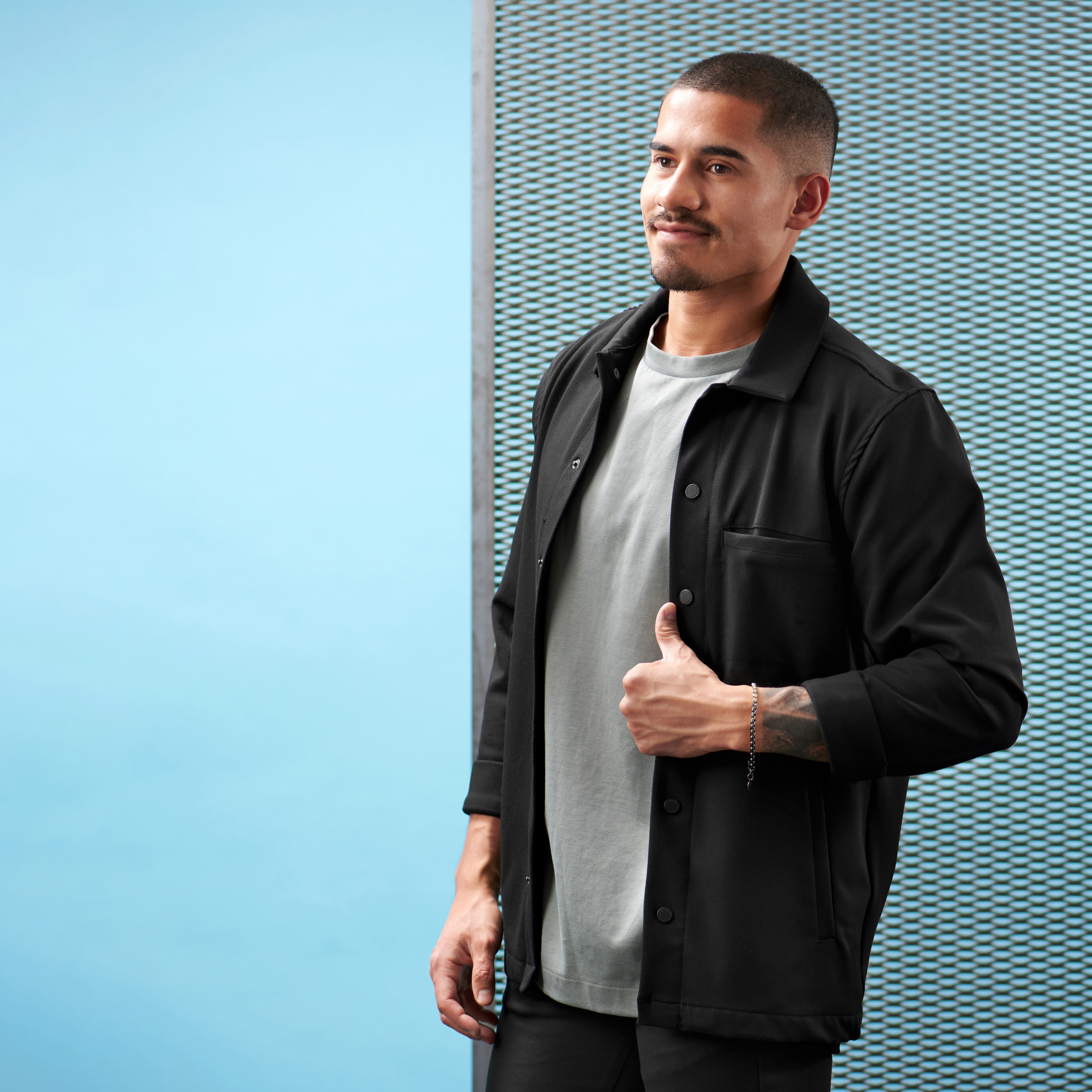 Pulsera de cadena veneciana gris con diamantes de cristal Amager Craig - 4