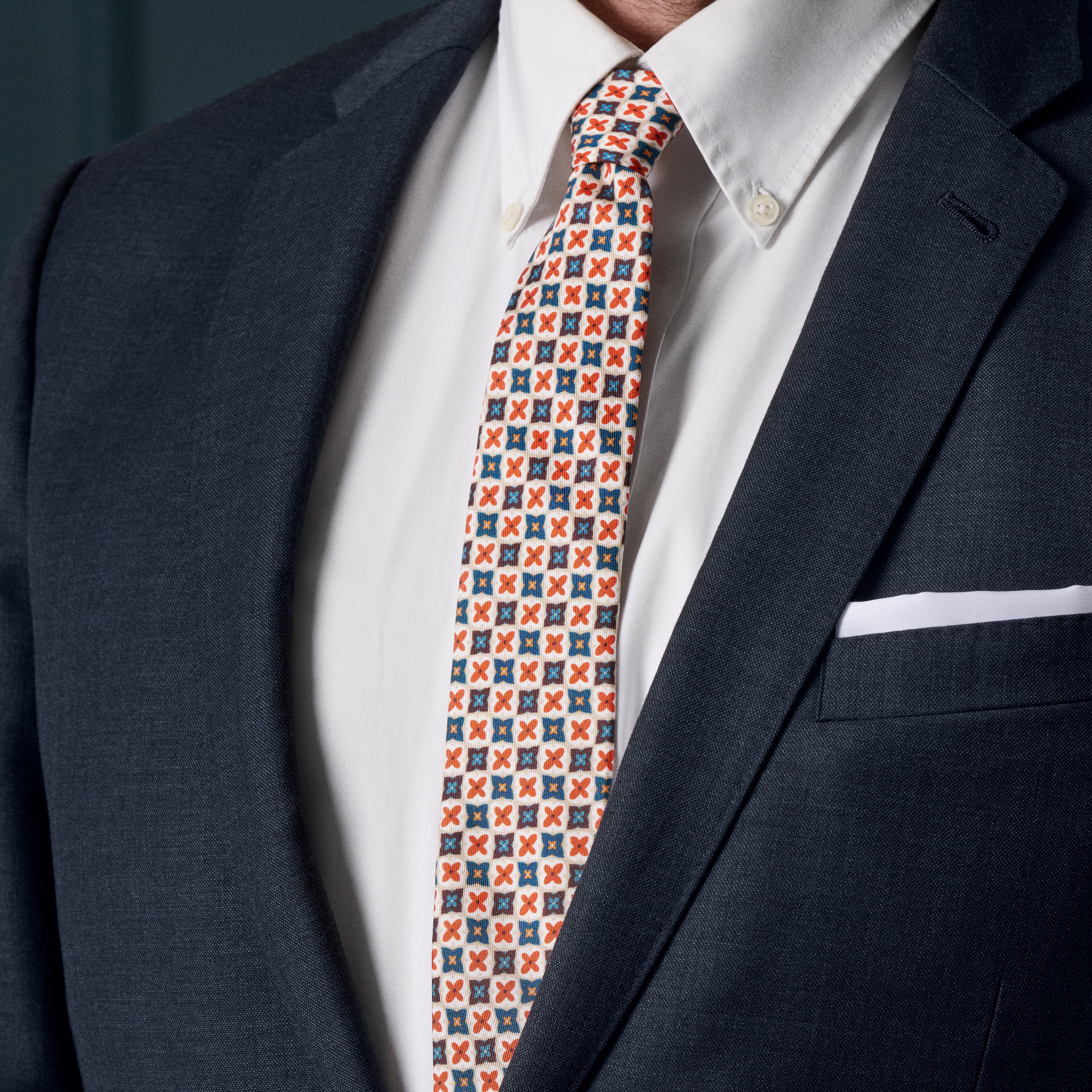 Virtuo | 6 cm Blue and Red Silk Necktie - 3