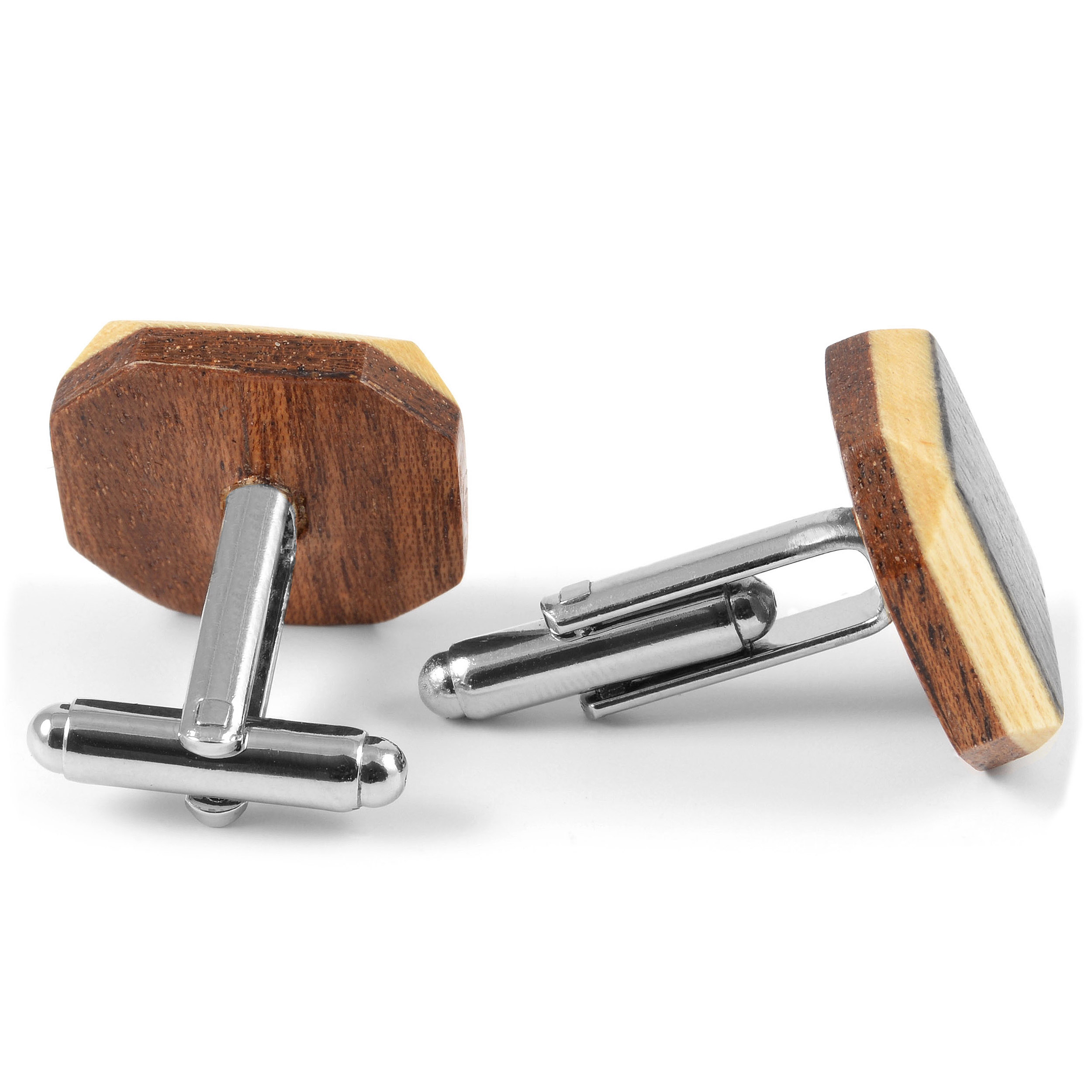 Tweed Wood Cufflinks - 4
