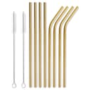 Dishwasher-Safe Gold-tone Stainless Steel Straws | Set of 8 Dishwasher-Safe Gold-tone Stainless Steel Straws | Set of 8
