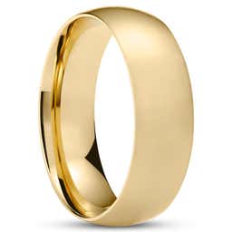 Classic Matte Gold-tone Steel Ring