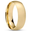 Klassischer Matter Stahlring Goldfarben Klassischer Matter Stahlring Goldfarben