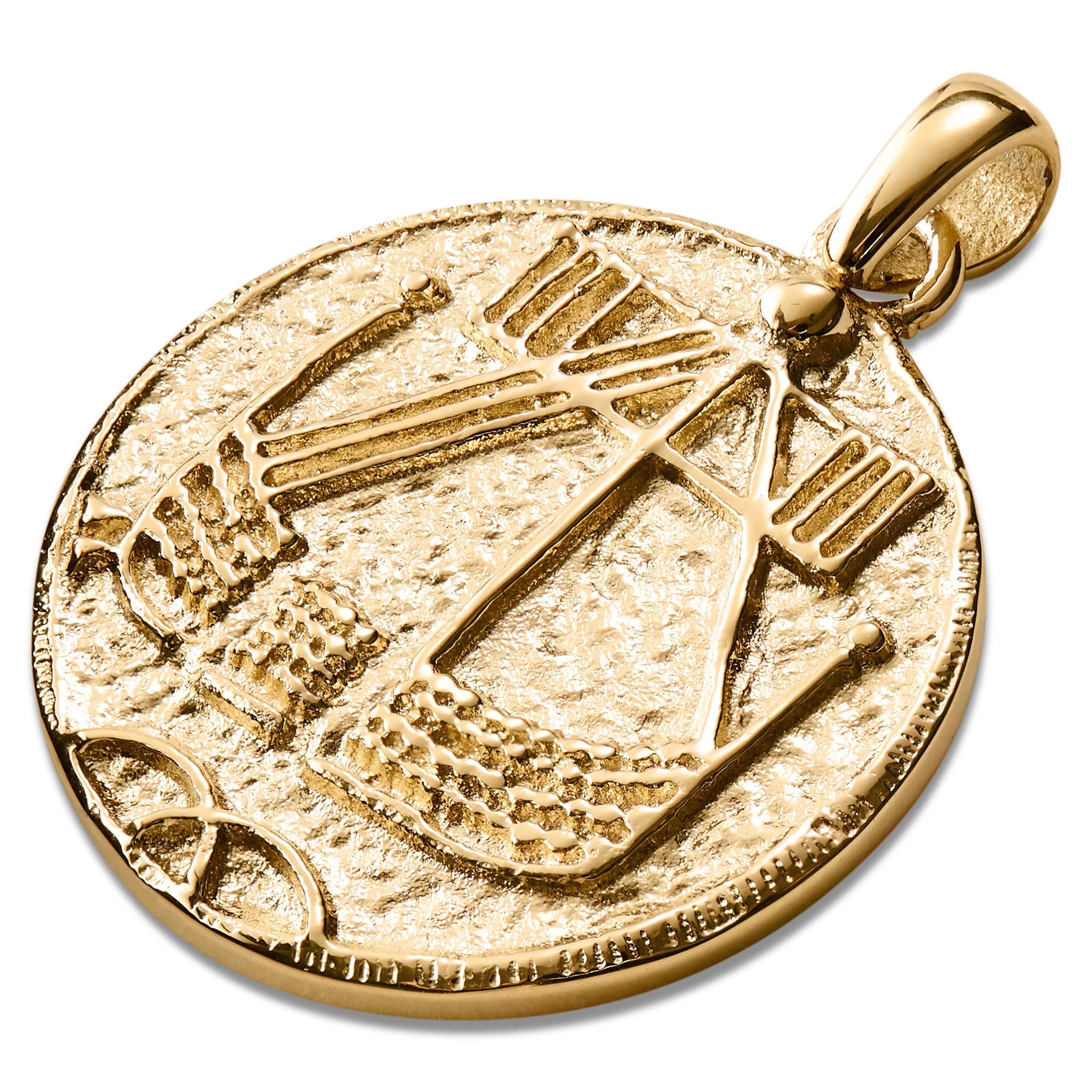 Gold-Tone Viking Ship Coin Pendant | In stock! | Lucleon