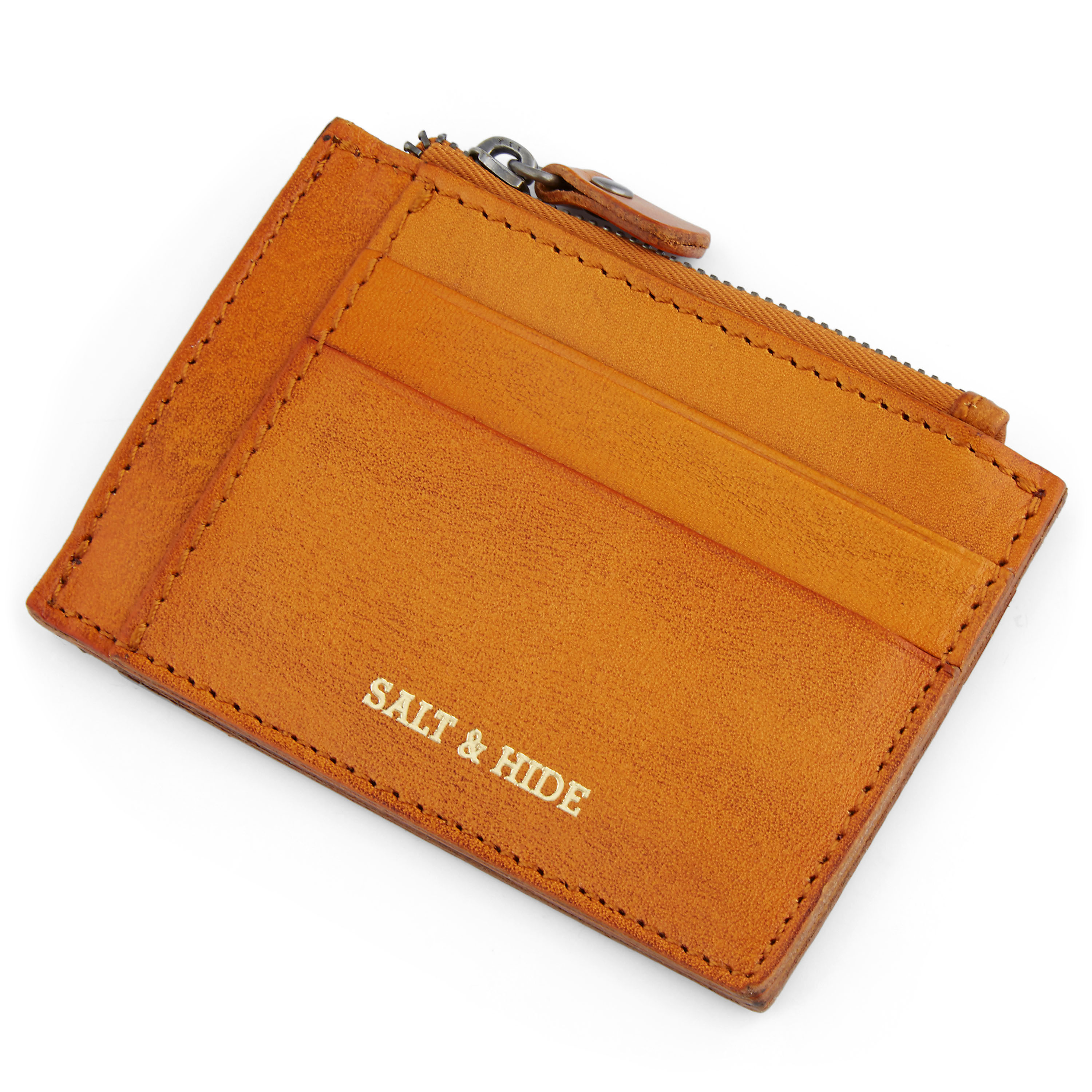 Monedero de cuero Osias marrón tostado - 5