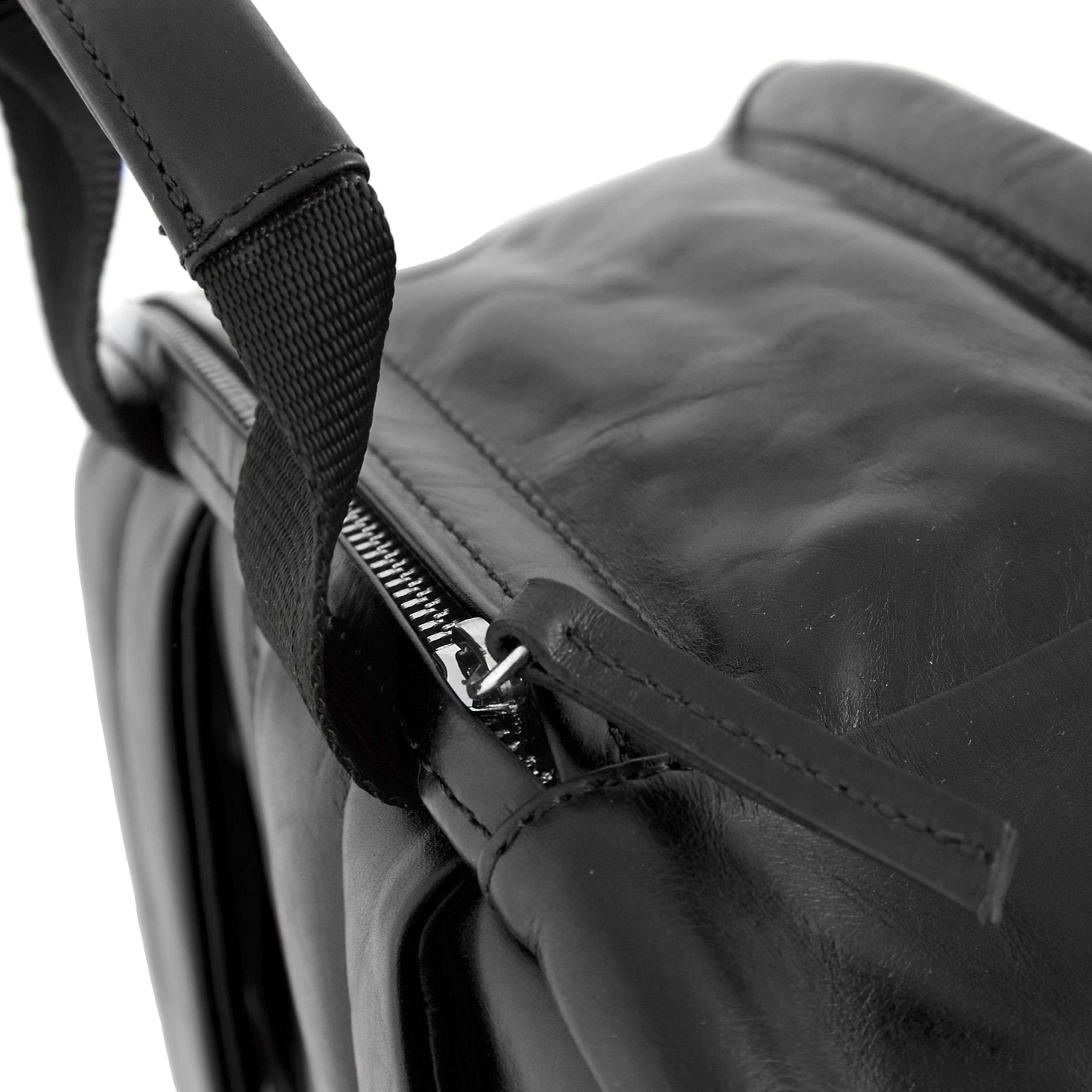 Schwarzer Klassischer Jasper Lederrucksack - 6
