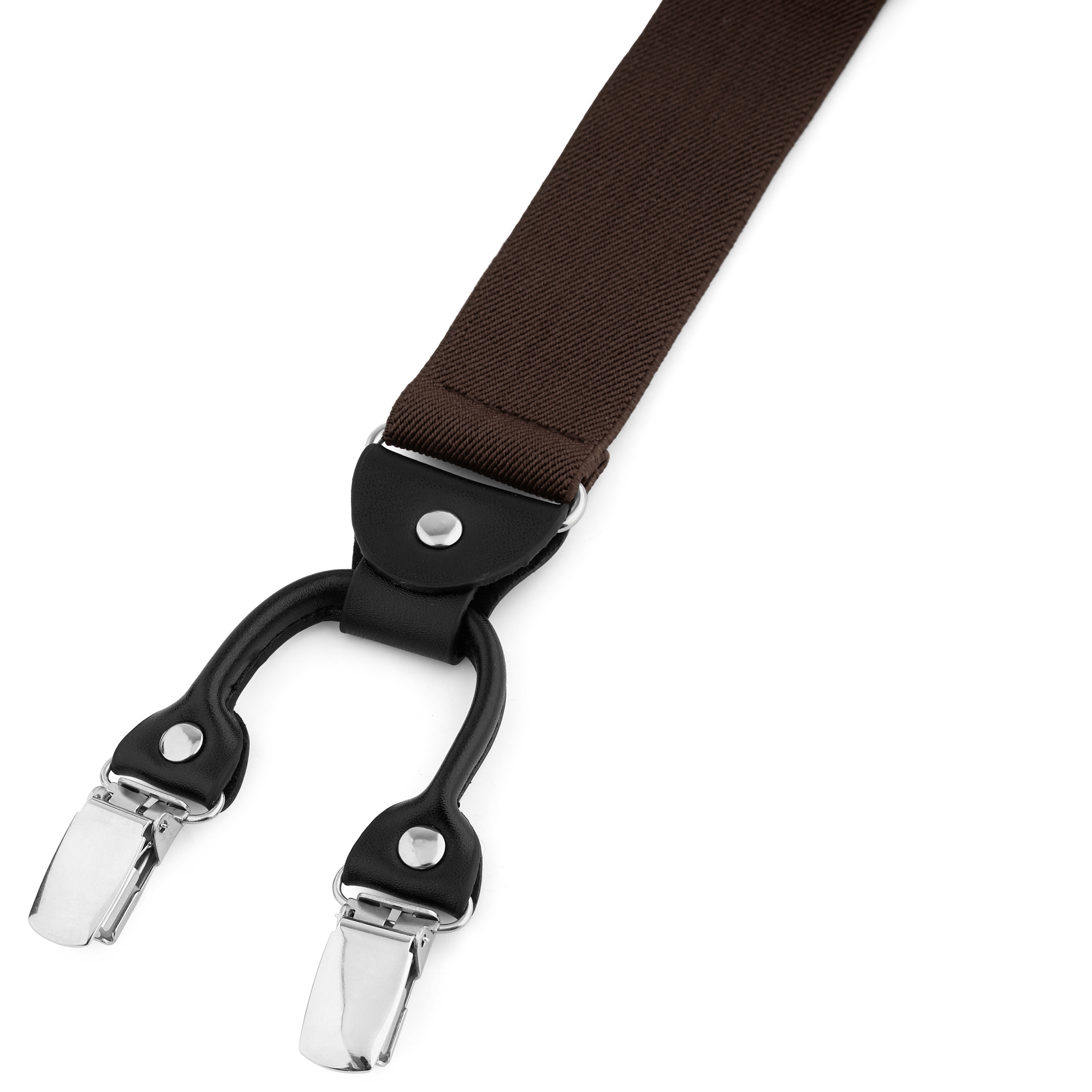 Brede Donkerbruine Clipbretels - 2