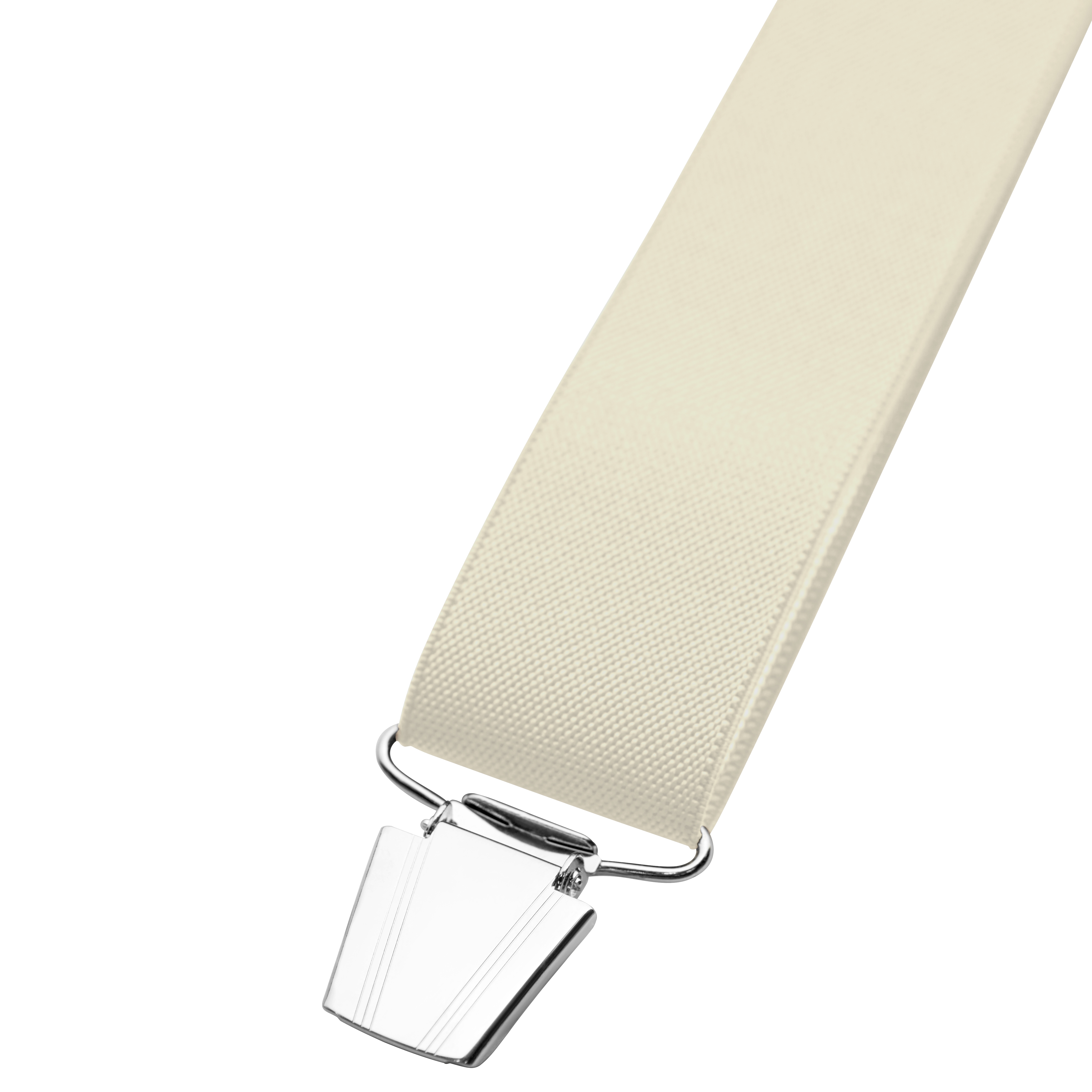 Solid Ivory Clip-On Braces