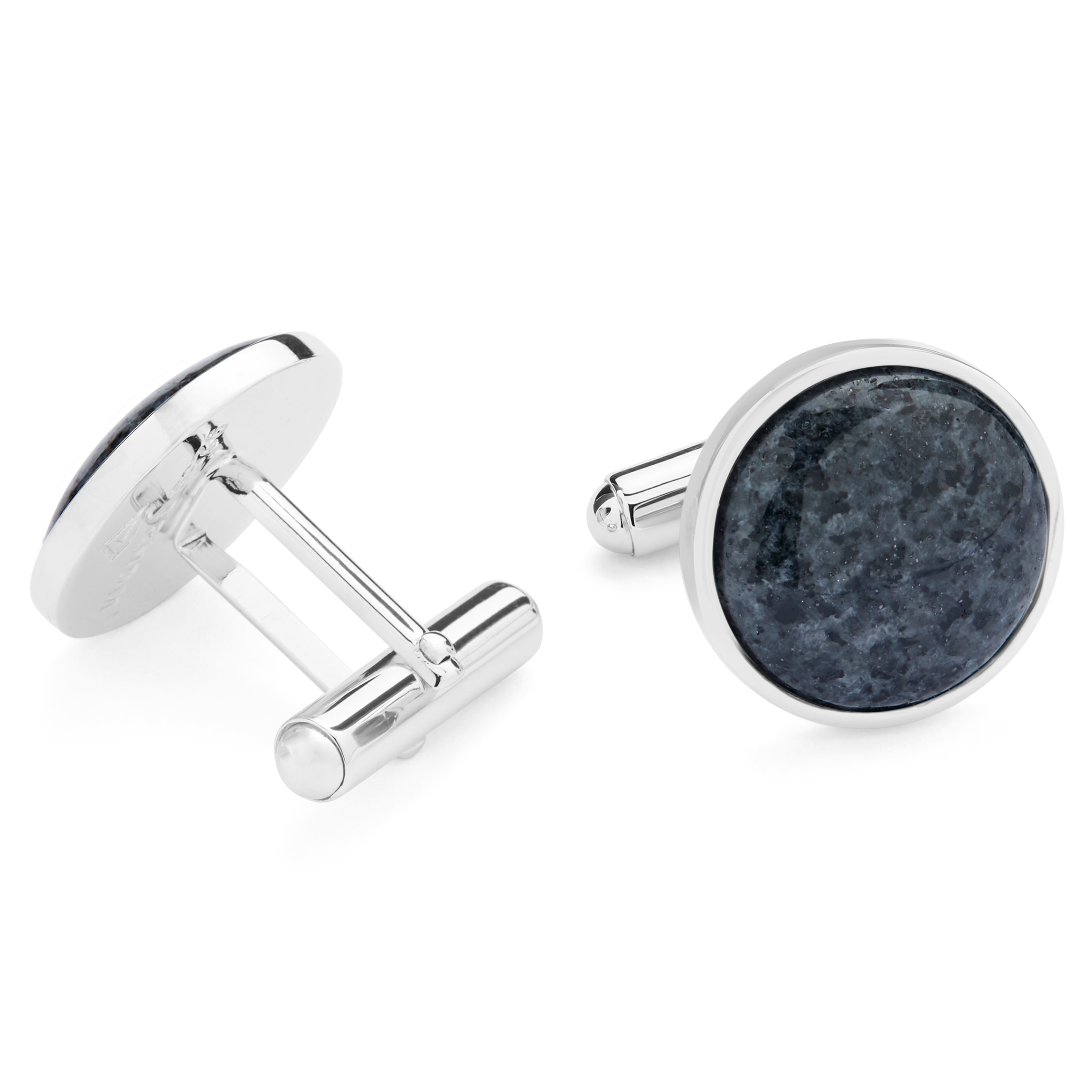 Sort Marmor 925s Nils Manchetknapper - 3