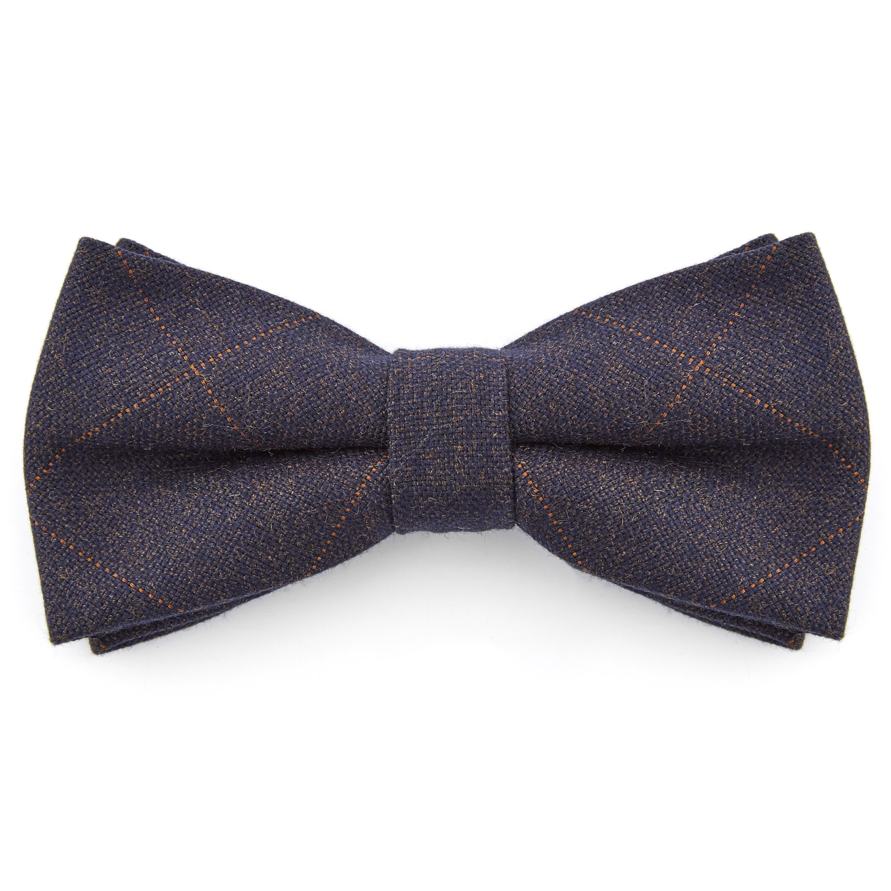 Indigoblaue Karierte Fliege - 1