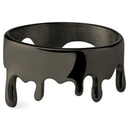 Fahrenheit | Fényes fekete rozsdamentes acél olvadó gyűrű