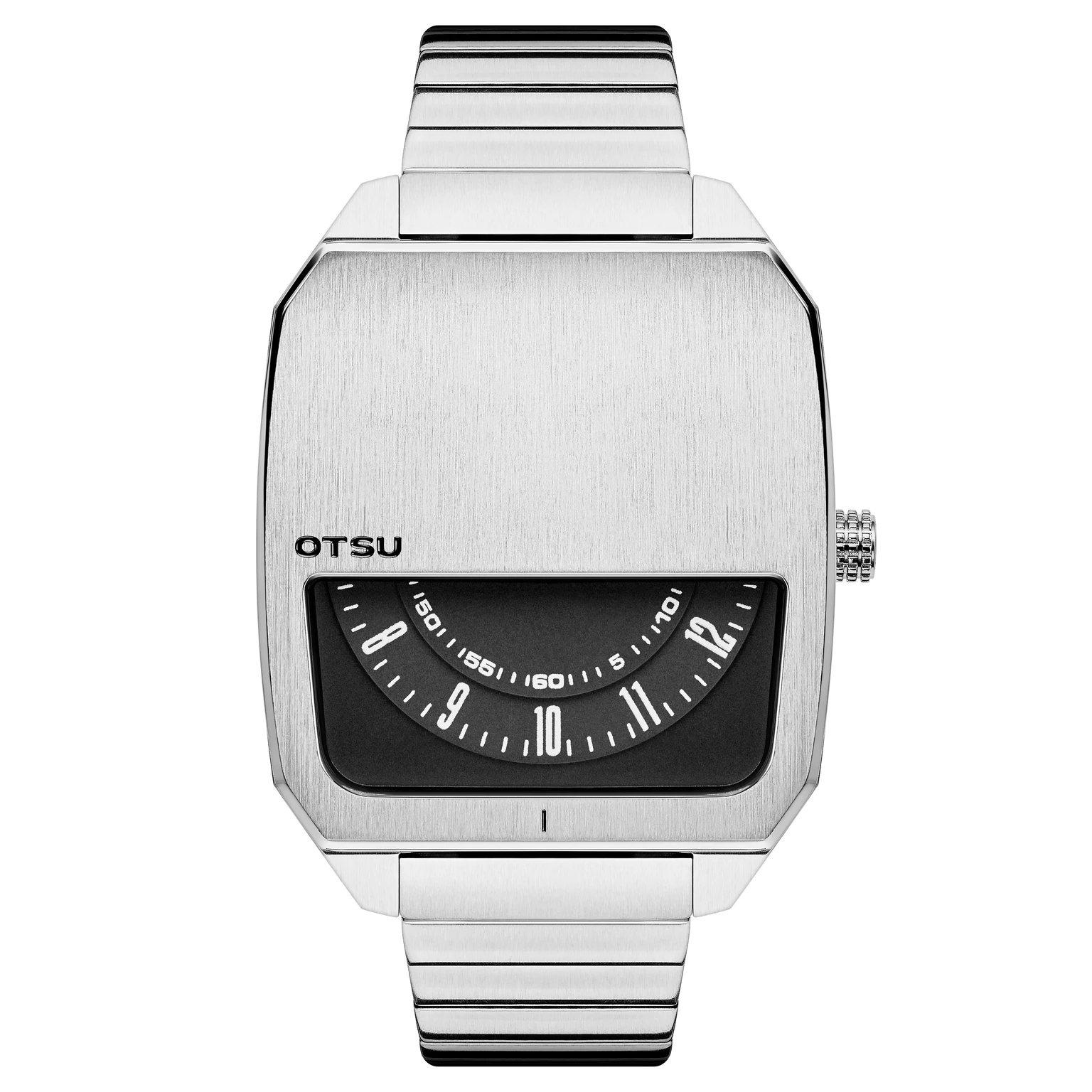 Hoc | Silver-tone Stainless Steel Half Dial Watch Hoc | Silver-tone Stainless Steel Half Dial Watch