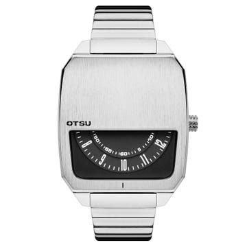 Hoc | Silver-tone Stainless Steel Half Dial Watch