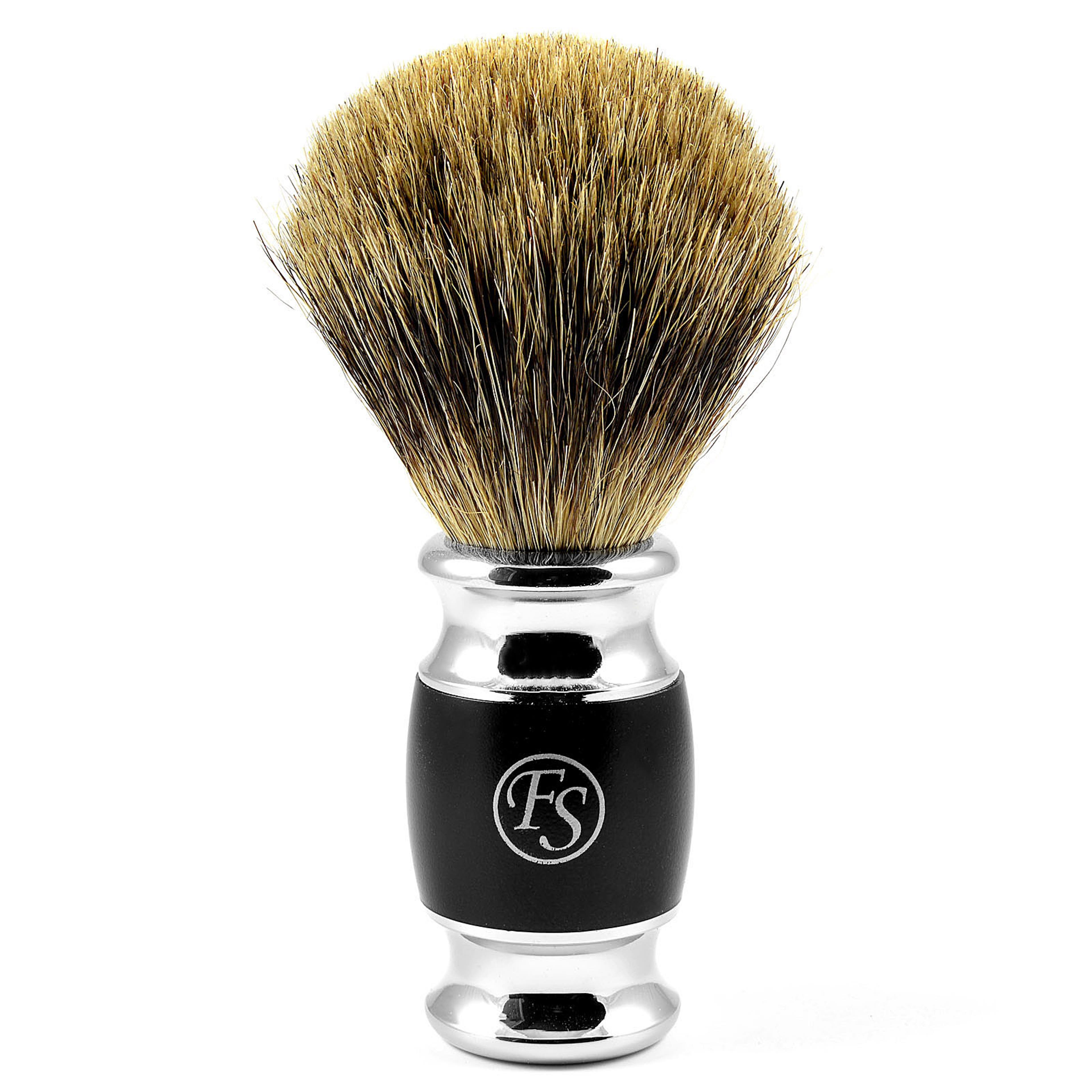 Pennello da barba Modena color nero opaco Pure Badger