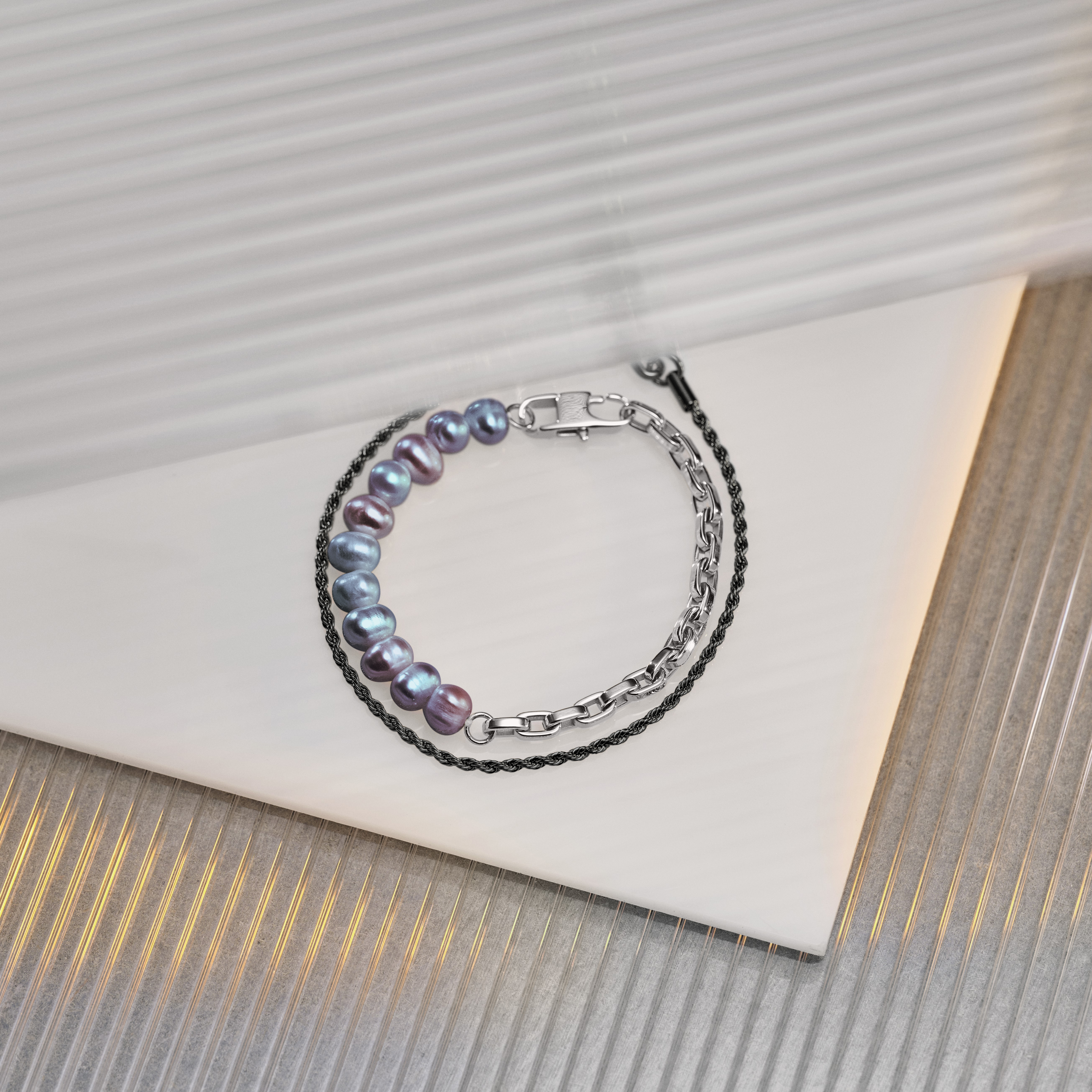 Essentials | 2 mm Metallsvart Repkedjearmband - 4