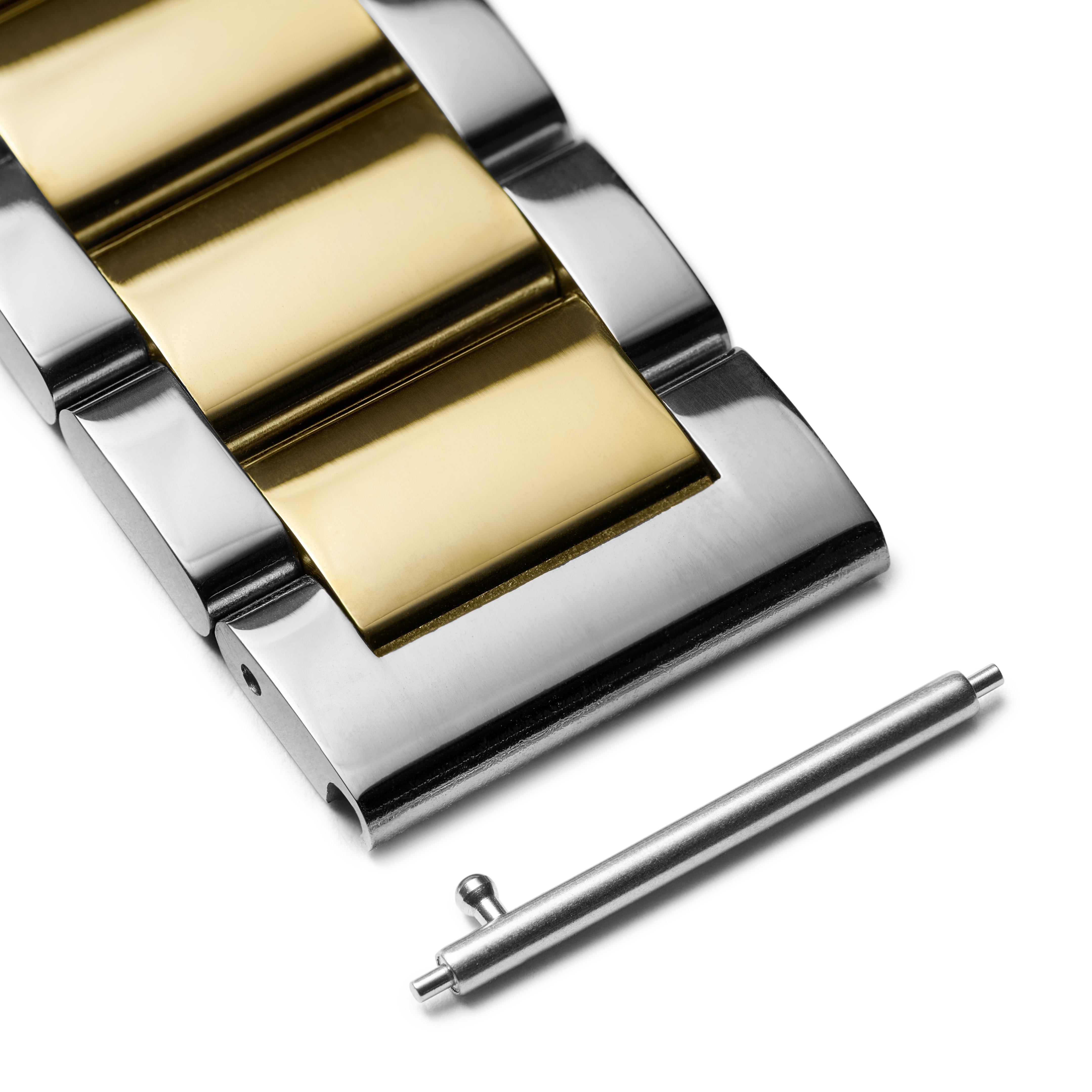 18mm Silver-Tone & Gold-Tone Stainless Steel Watch Strap – Quick Release - 5