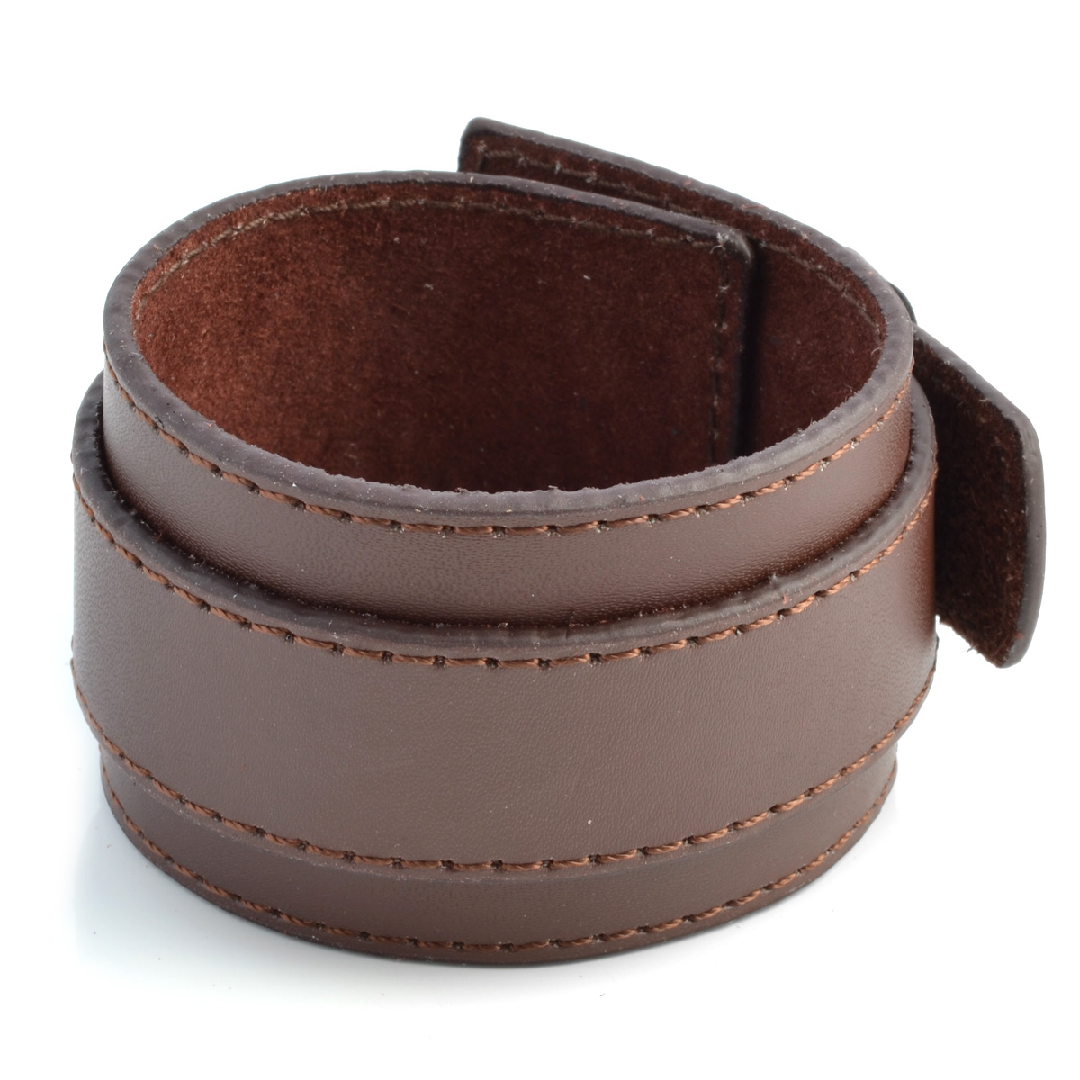 Brūna liela divkārša ādas aproce - 1