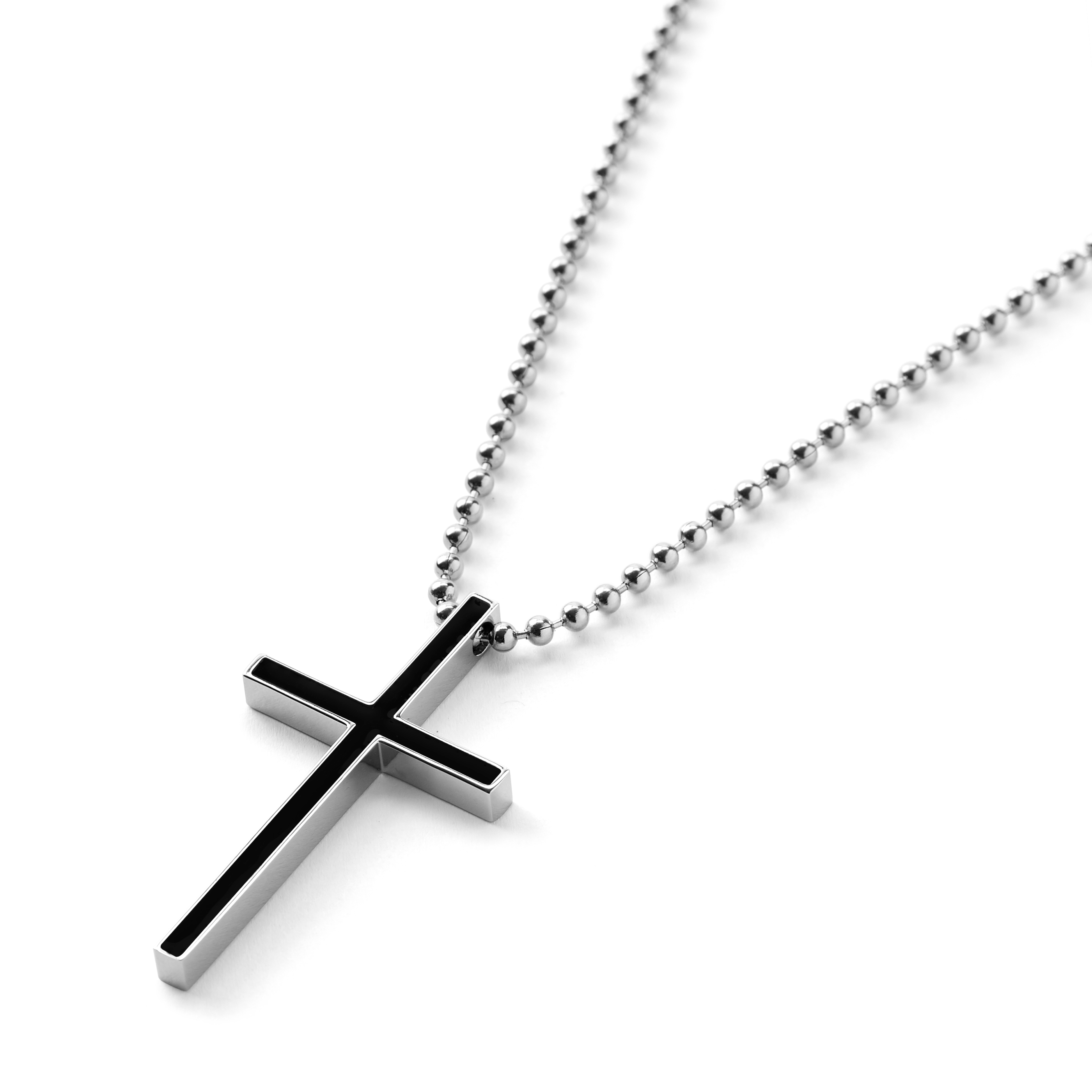 cross attached chain necklace