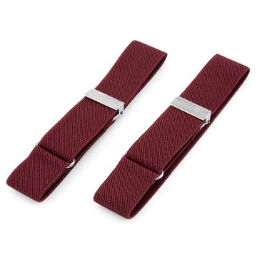 Plain Burgundy Sleeve Garters Plain Burgundy Sleeve Garters