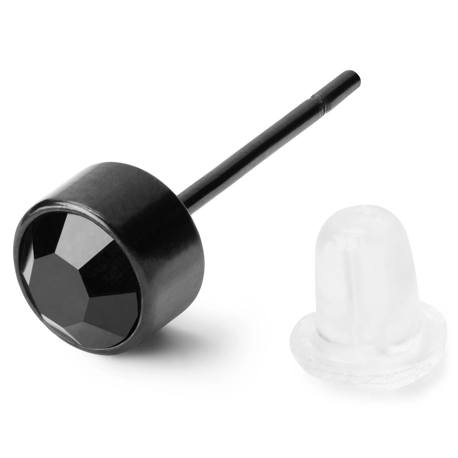 5mm pyöreä kokomusta zirkoniakorvakoru 5mm pyöreä kokomusta zirkoniakorvakoru
