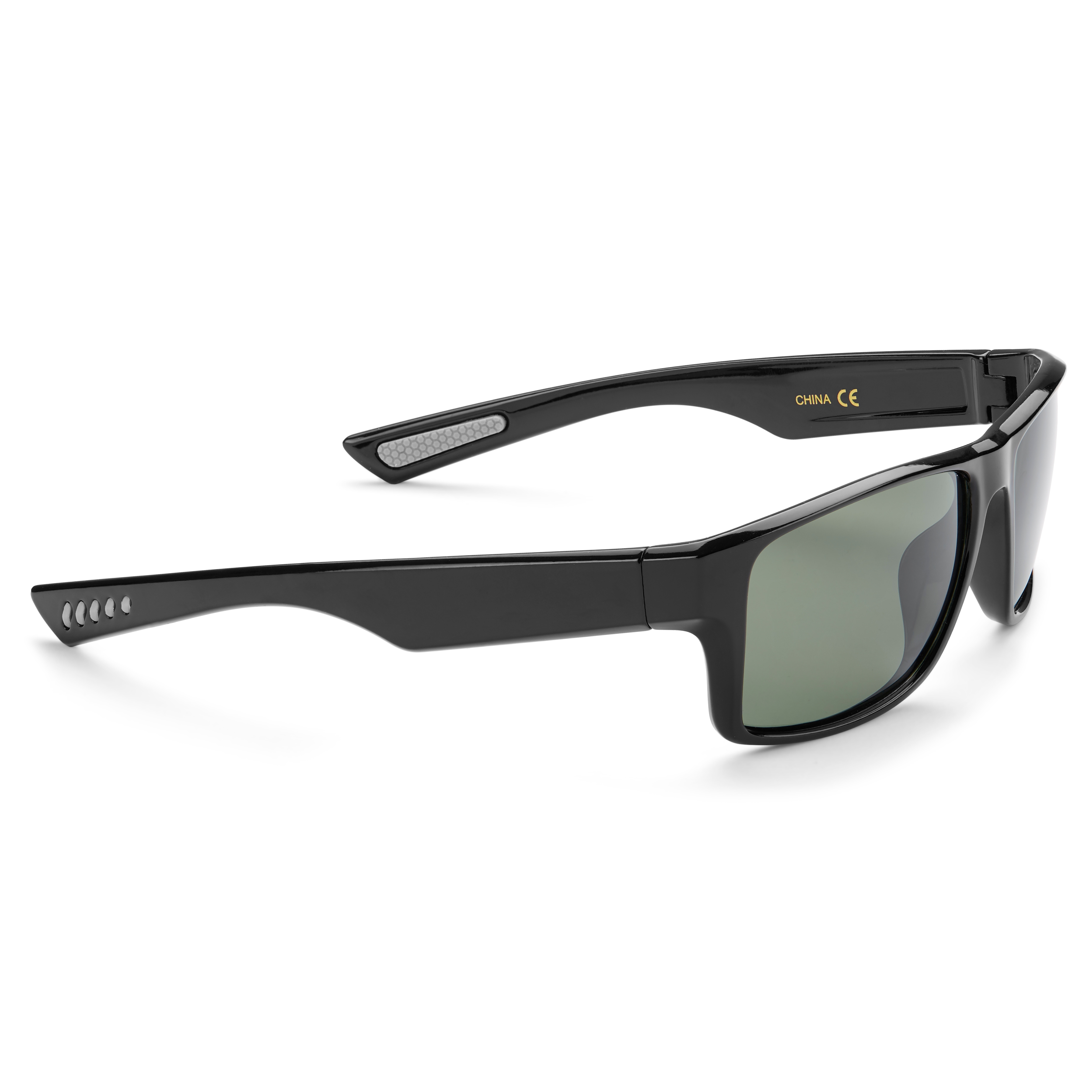 Black & Green Polarised Sports Sunglasses - 3