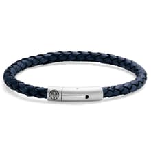 Blue leather bracelets