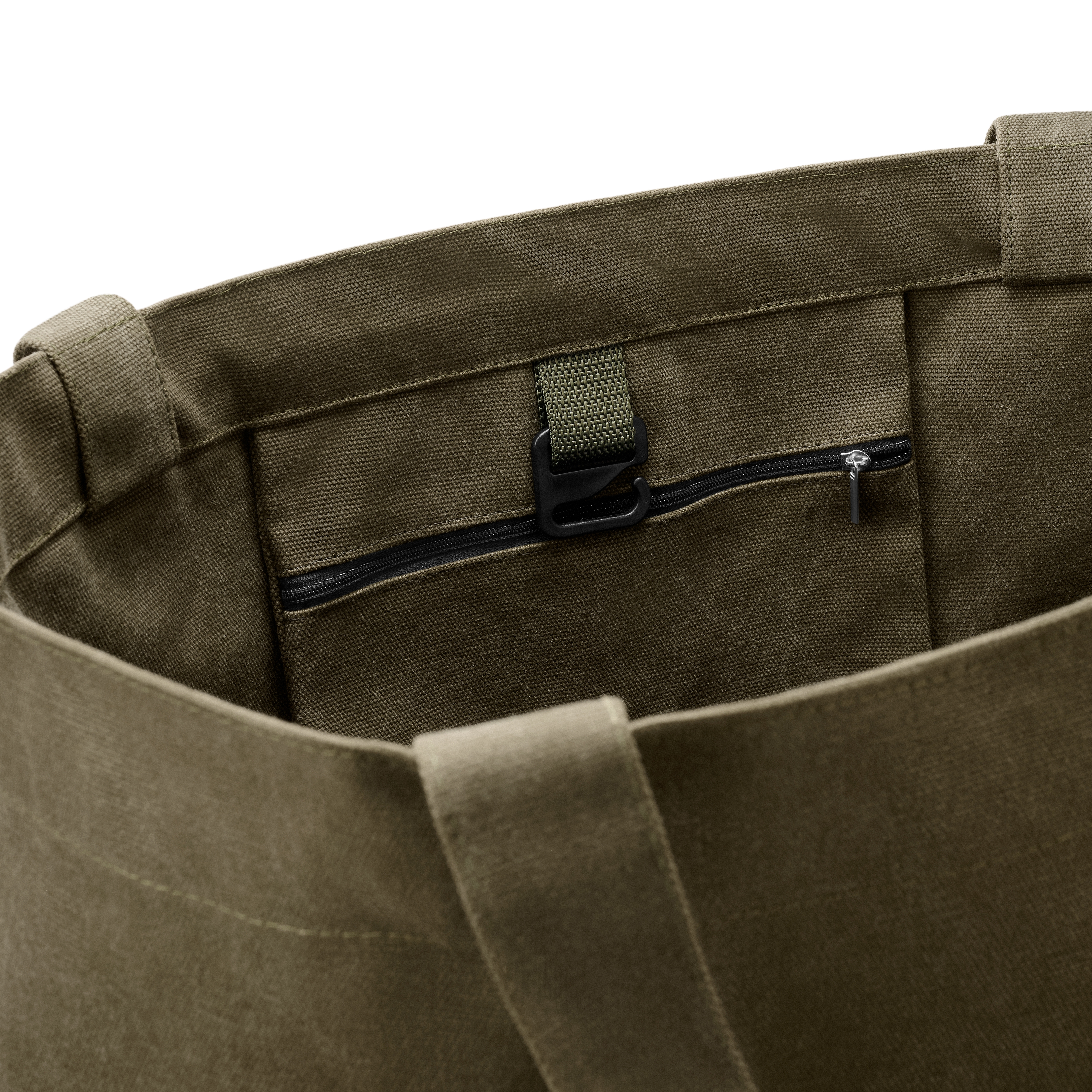 Waykins – Große olivgrüne Baumwolltasche - 4