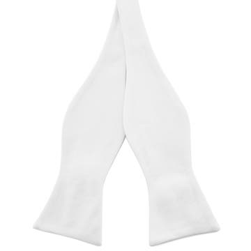 Papion XL de culoare albă self tied