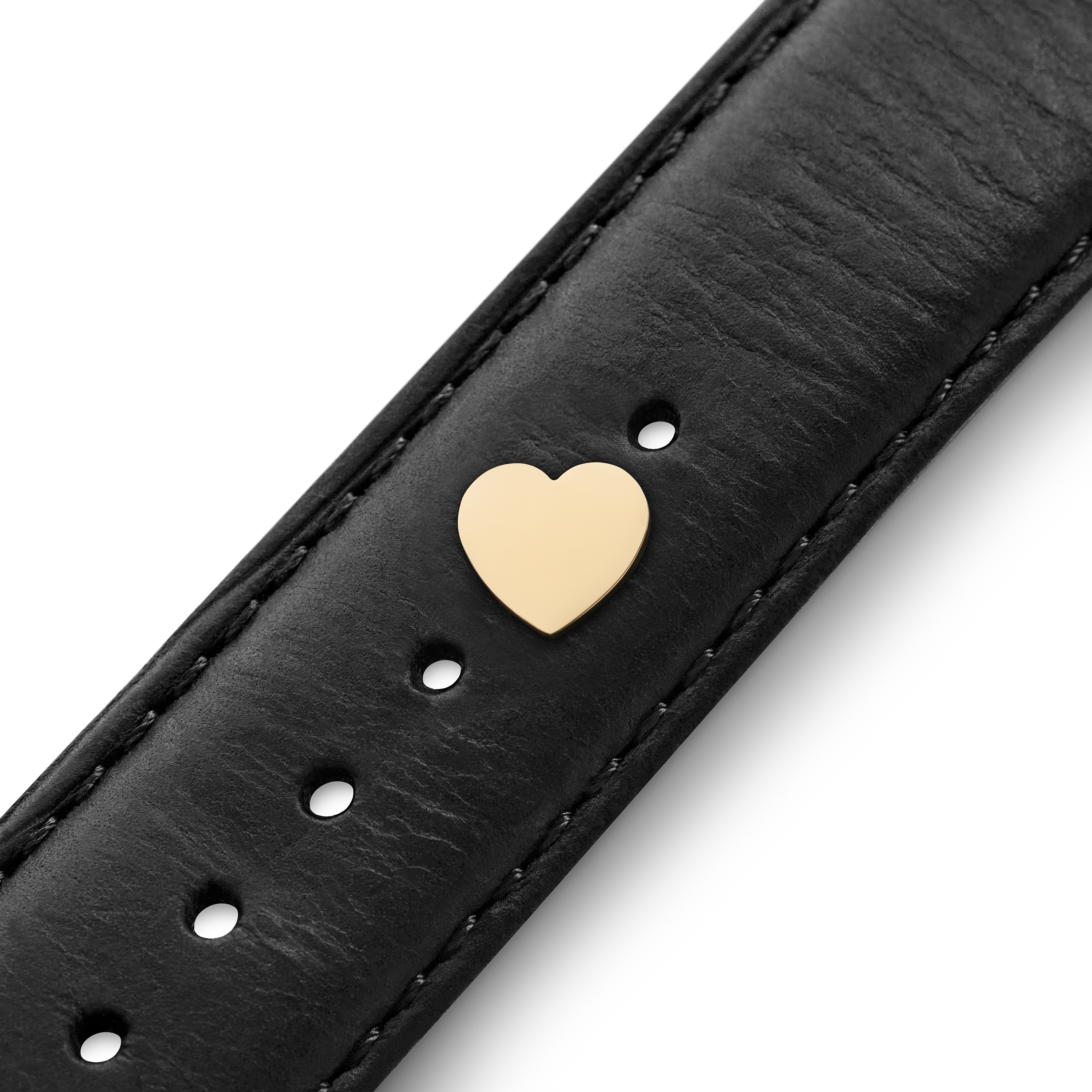 Goldfarbener Edelstahl-Herz-Uhrenanhänger - 4