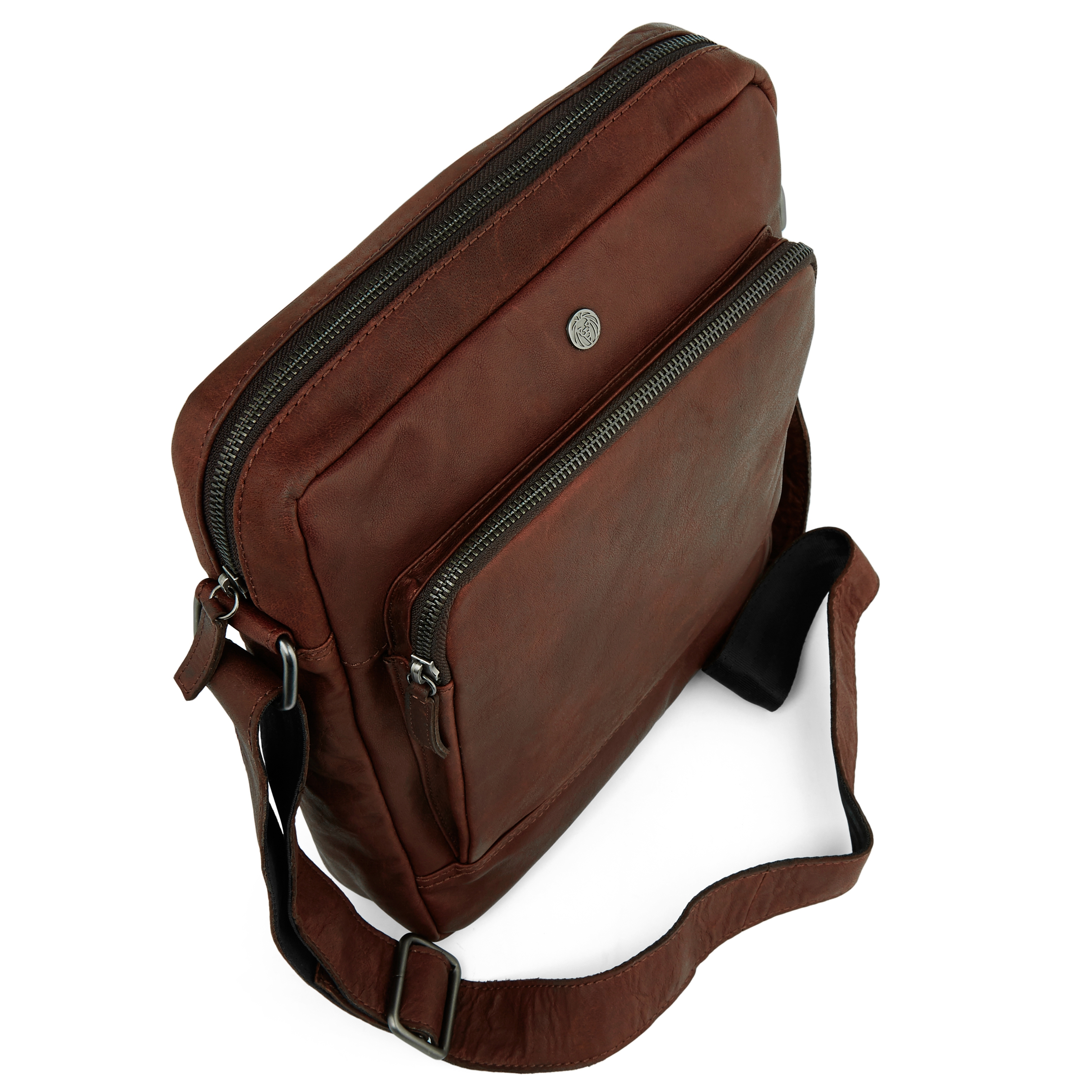 Oxford Classic Brown City Leather Bag - 6