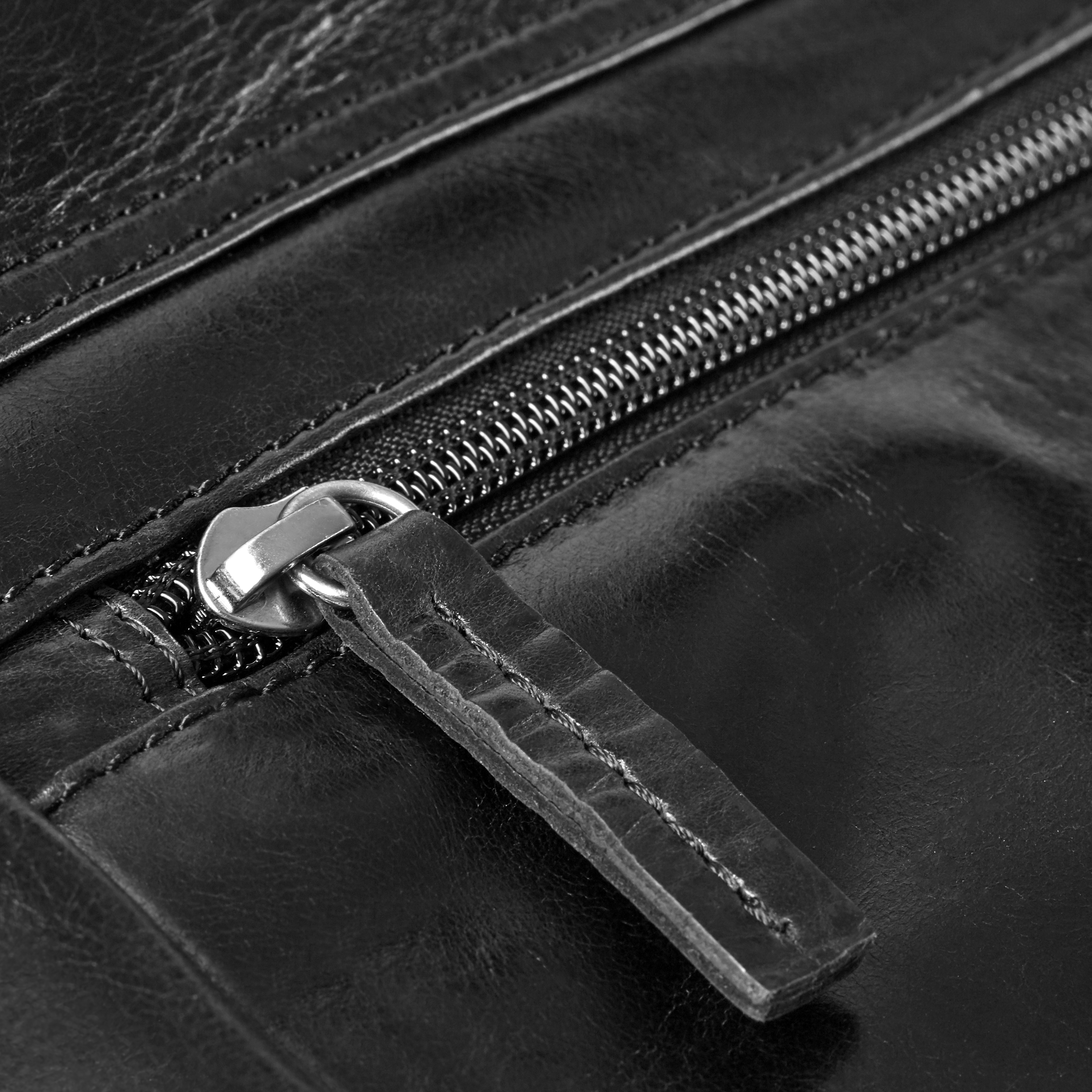 Černá kožená taška Jasper Messenger - 11
