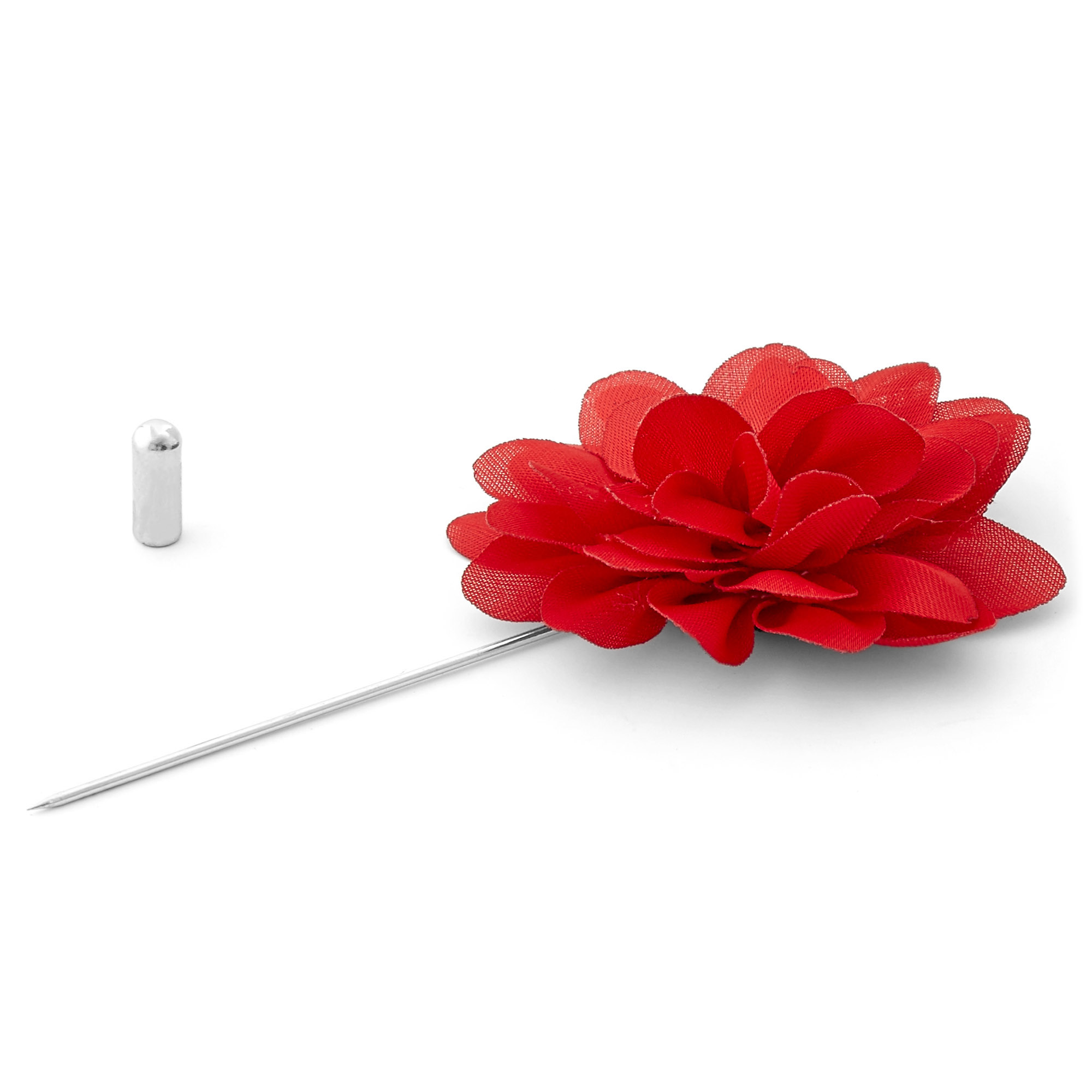 Glamouröse Rote Blumen Reversnadel - 2