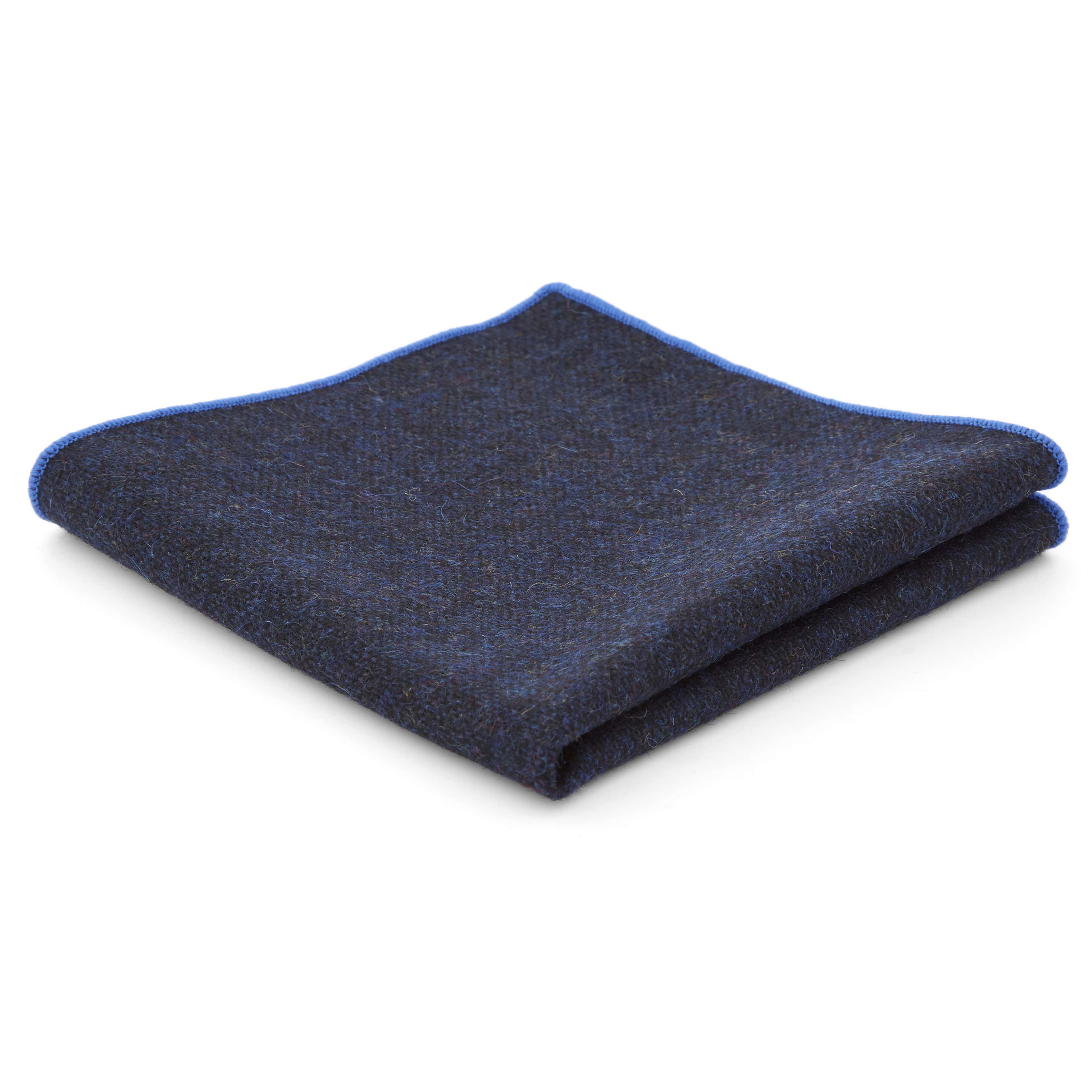 Pañuelo de bolsillo de lana azul marino