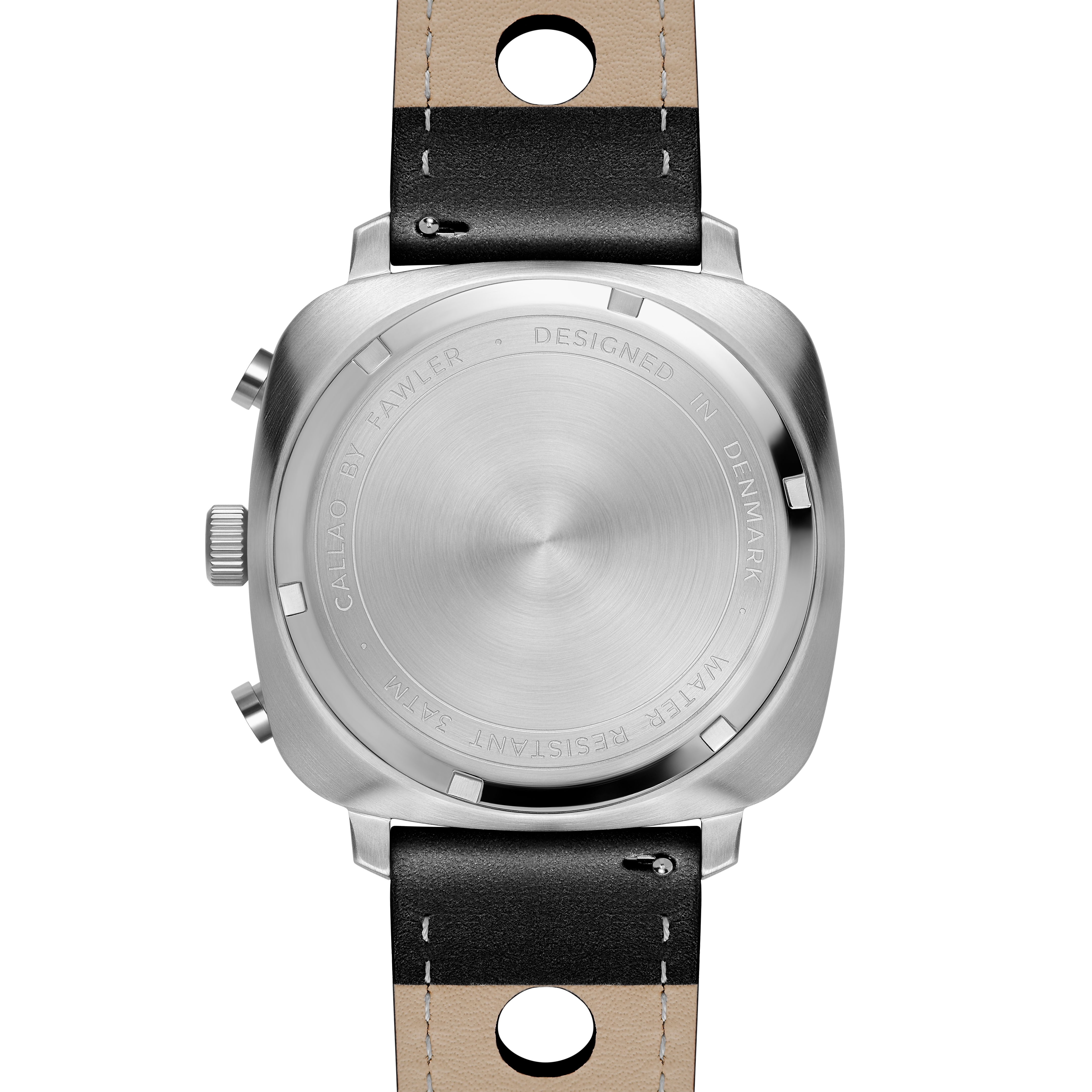 Callao | Zwart Kussenvormig Horloge - 4