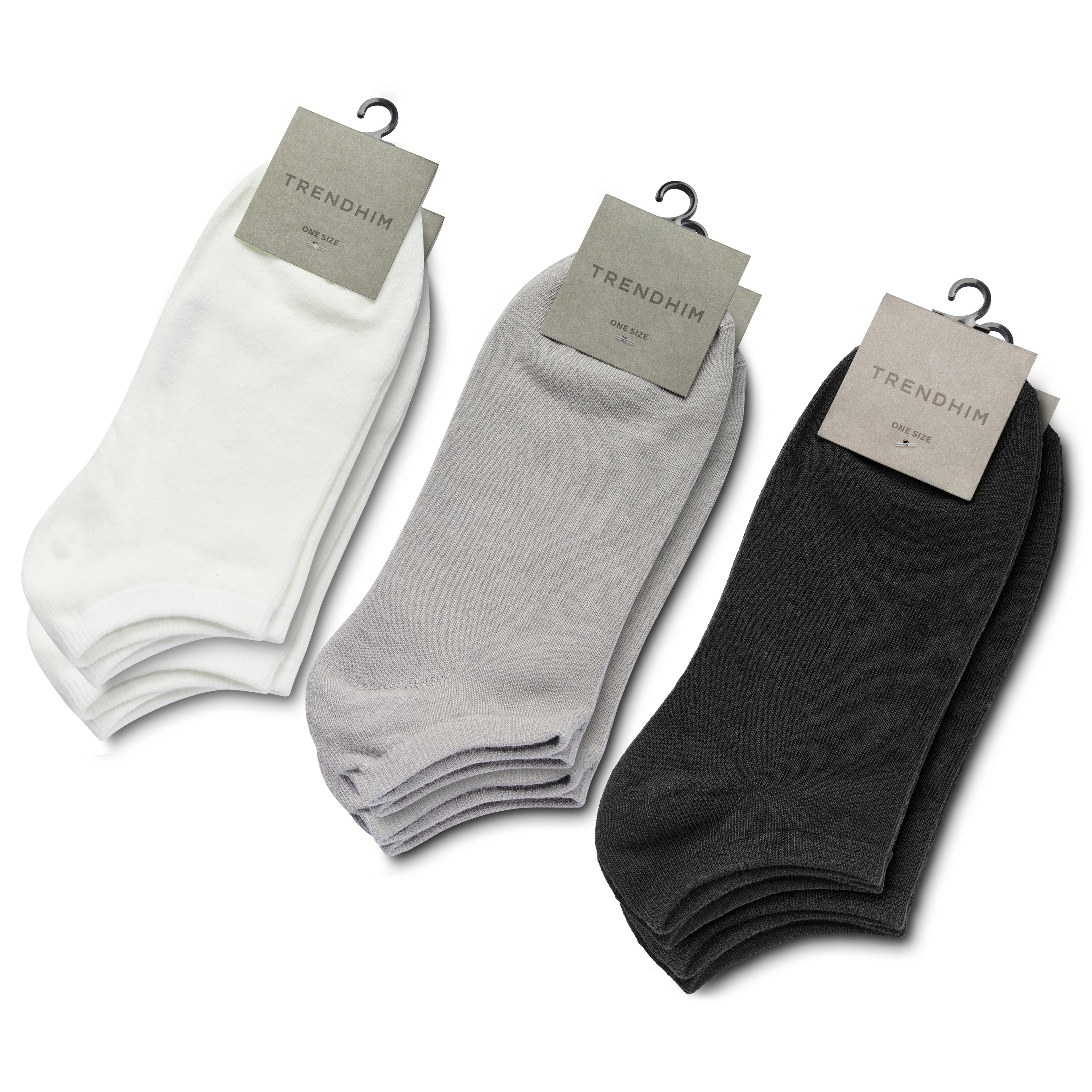 Sock Bundle | Balíček 6 jednobarevných kotníkových ponožek