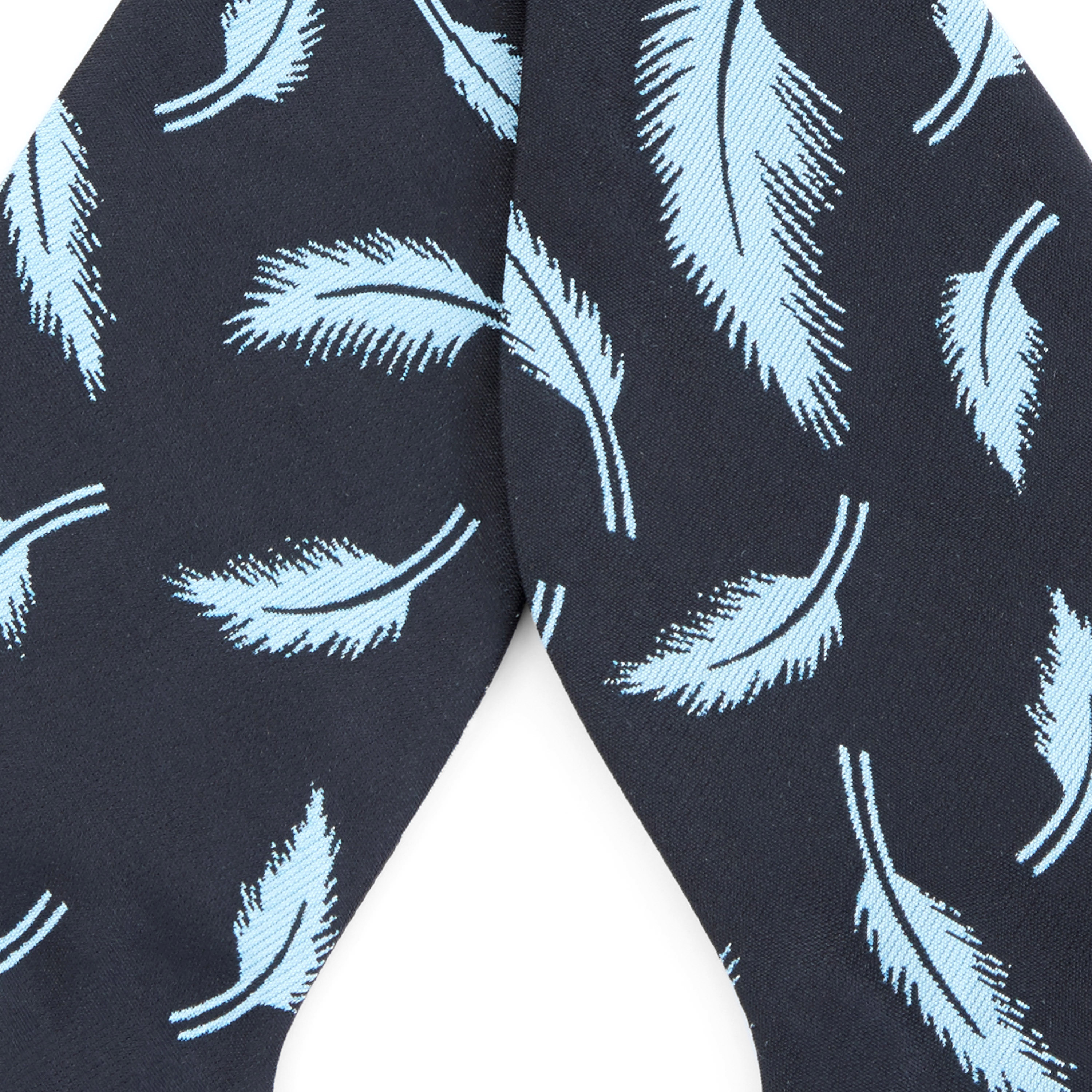 Feather Print Self-Tie Bow Tie - 2