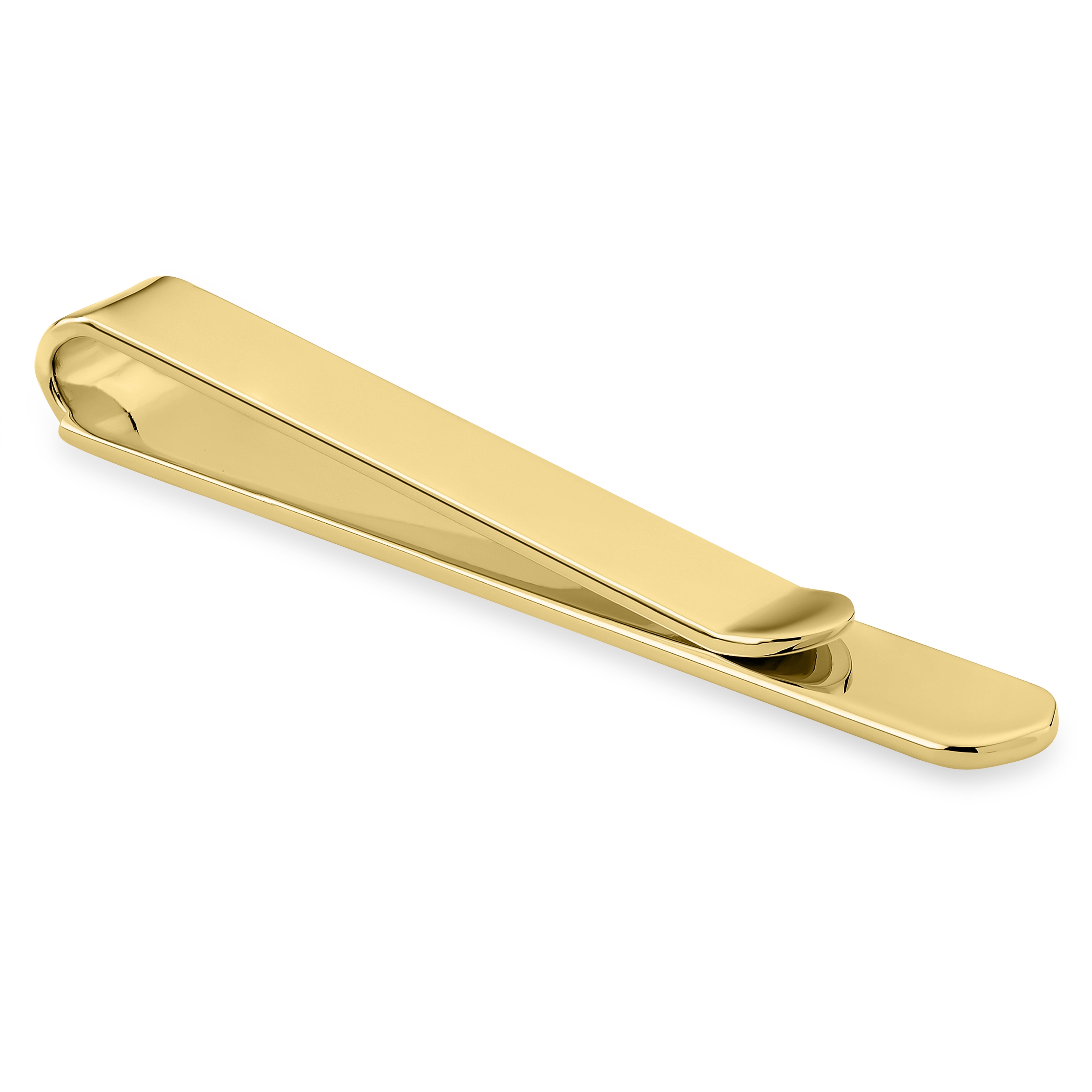 Novelle | Polerowana złocista spinka do krawata - 2