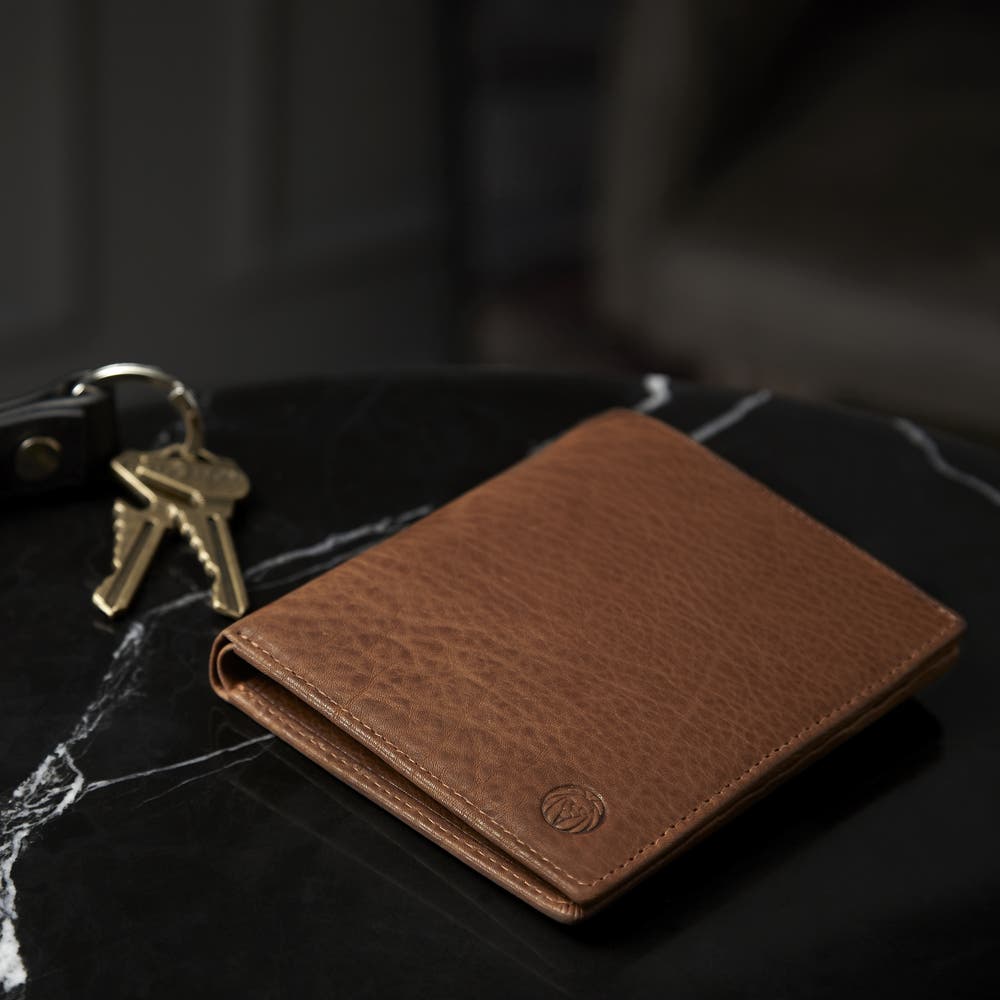 hover: Cambodia 13 Slot Tan RFID Leather Wallet hover: Cambodia 13 Slot Tan RFID Leather Wallet