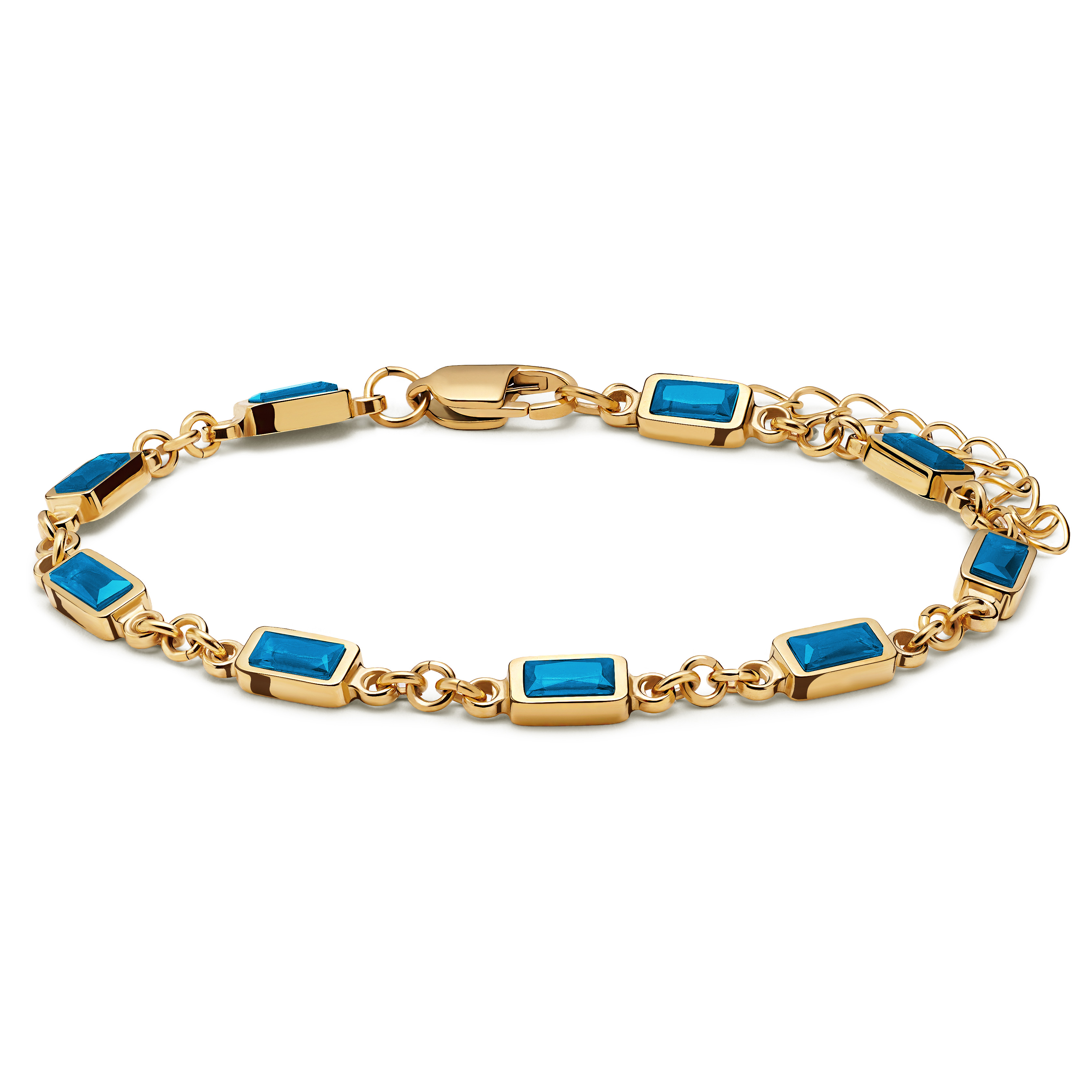 Prism | Kék arany tónusú kristályüveg köves karkötő