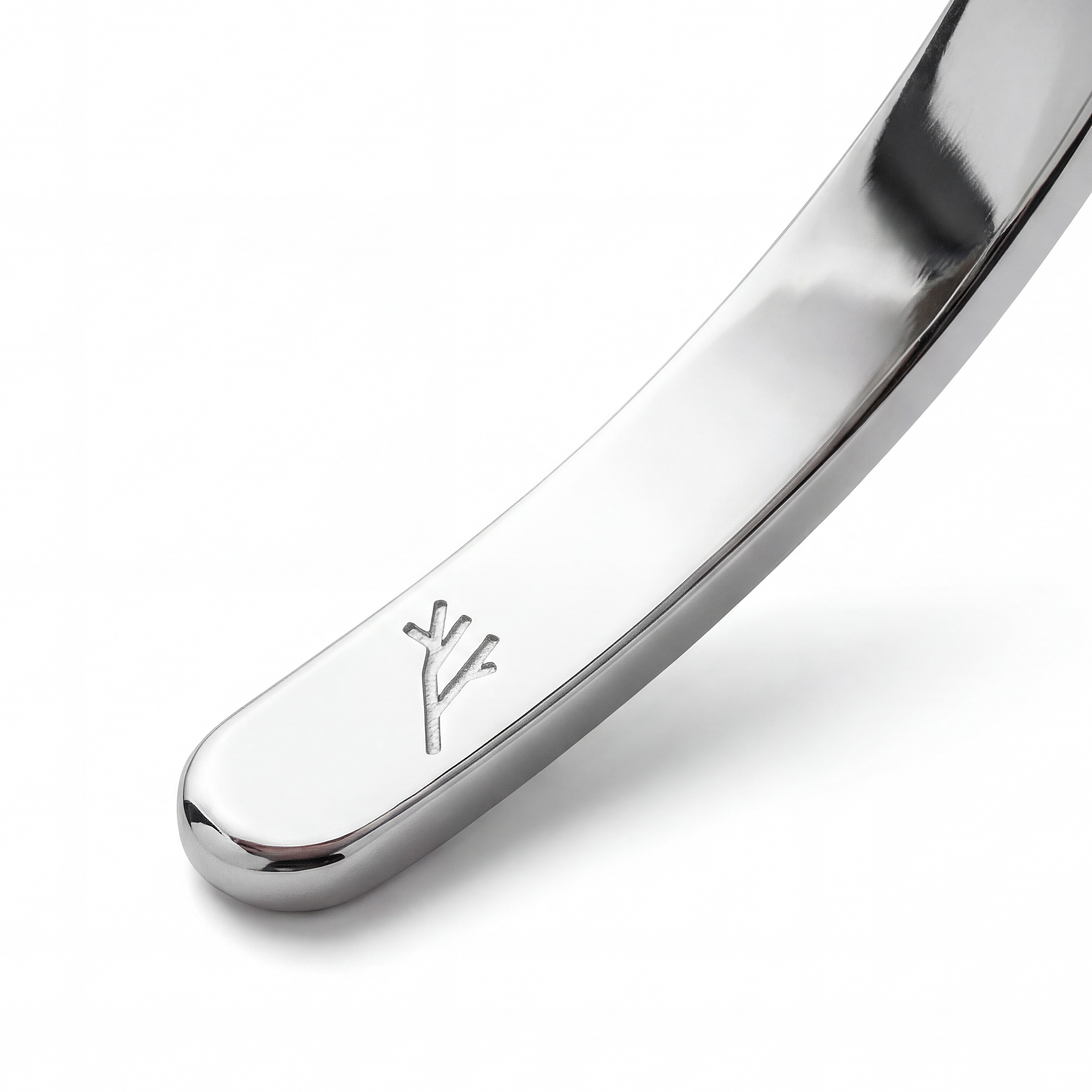 New Classics | 5mm Silver-Tone Stainless Steel Cuff Bracelet With Round Edges - 5