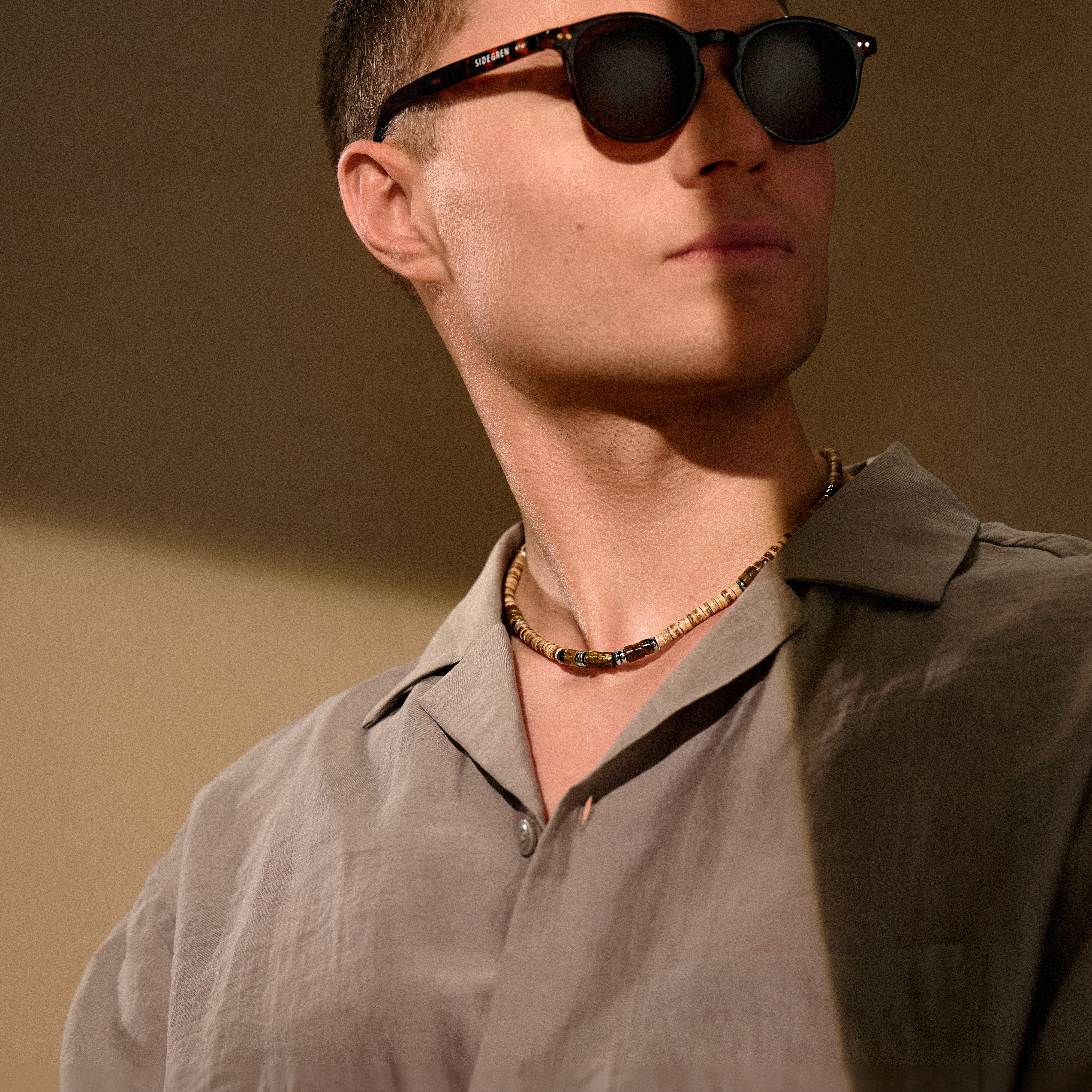 Kokos og Tigerøye Surfer Halskjede - 4