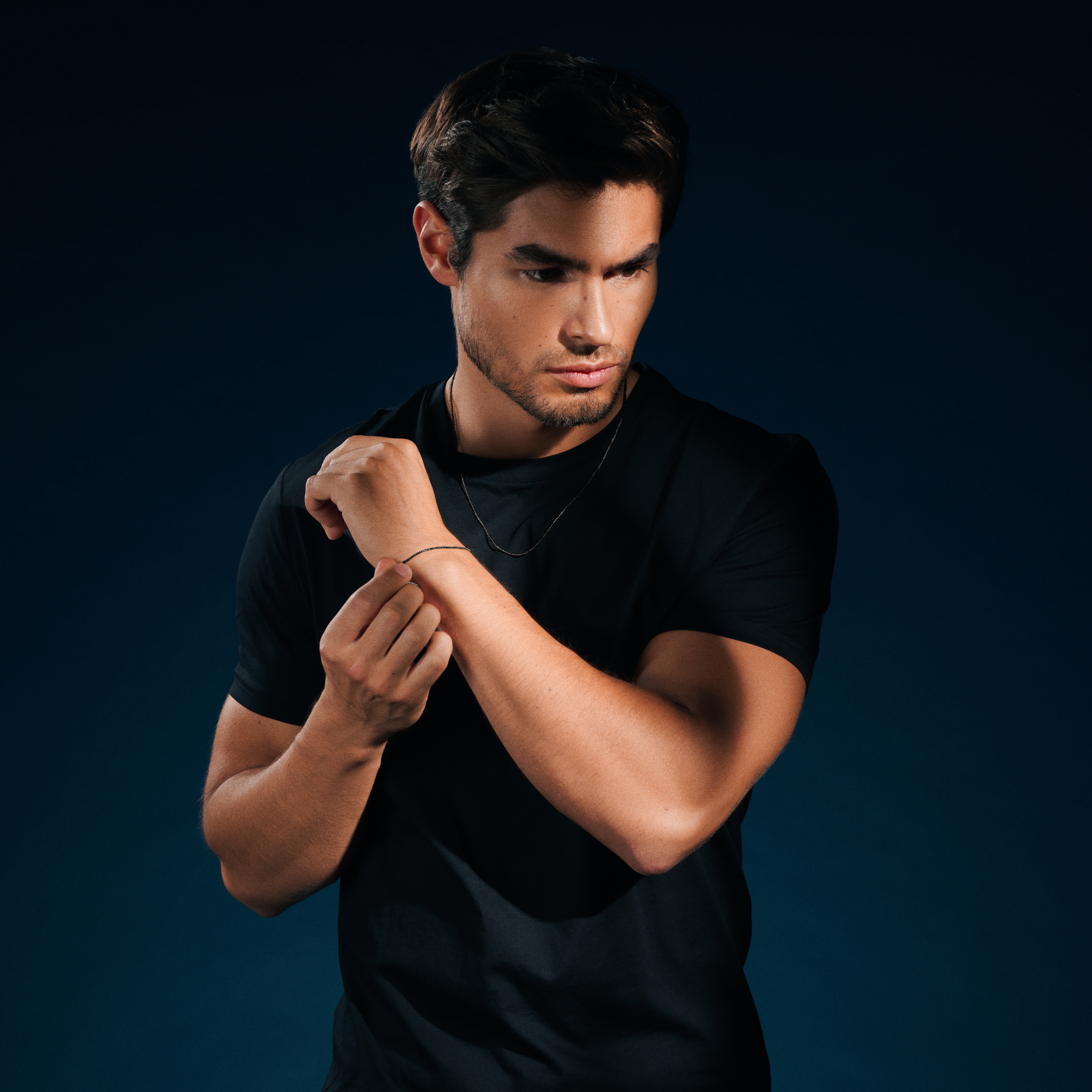 Essentials | Collier à maille vénitienne gunmetal noir 1 mm - 2