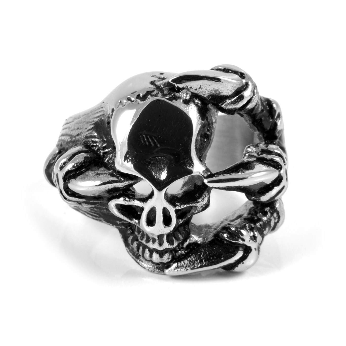 Ατσαλένιο Δαχτυλίδι Eagle Talons Skull - 2