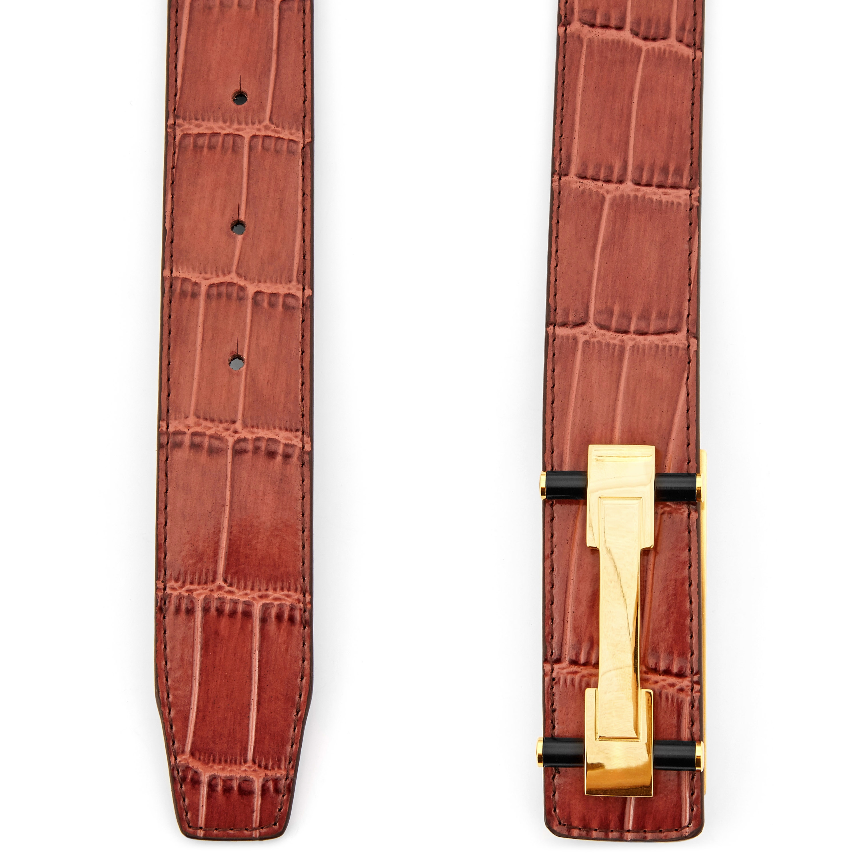 Καφέ Δερμάτινη Ζώνη Smart - 2