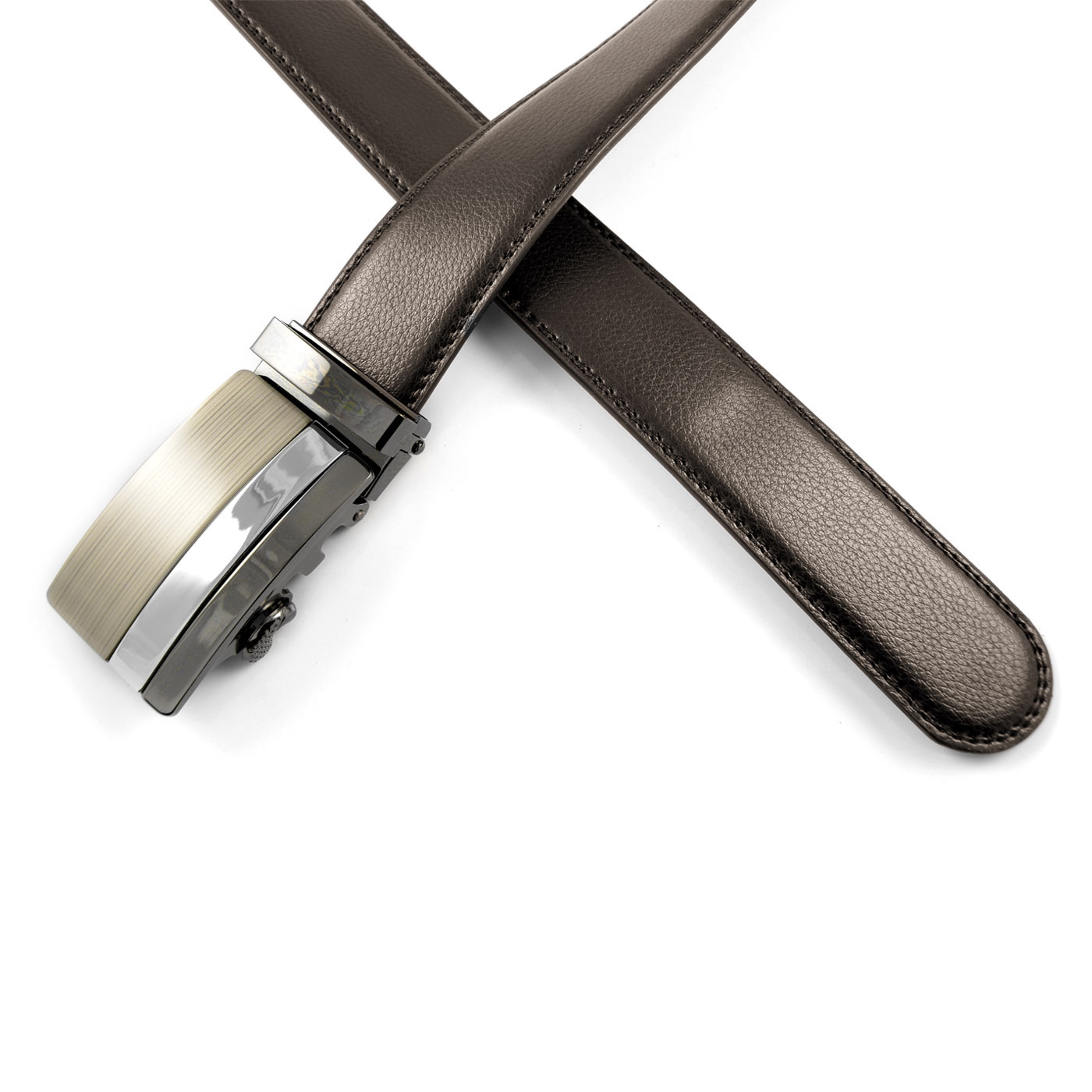 Klasyczny brązowy pasek automatyczny Shin - 2