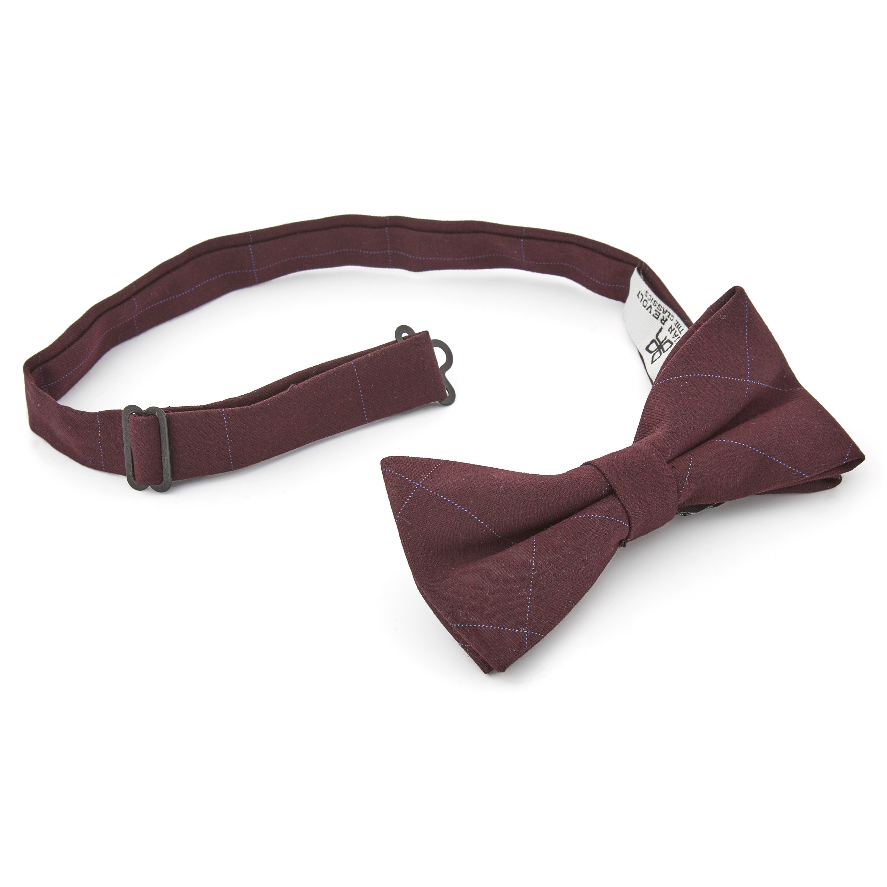 Burgunderrote Karierte Fliege - 2