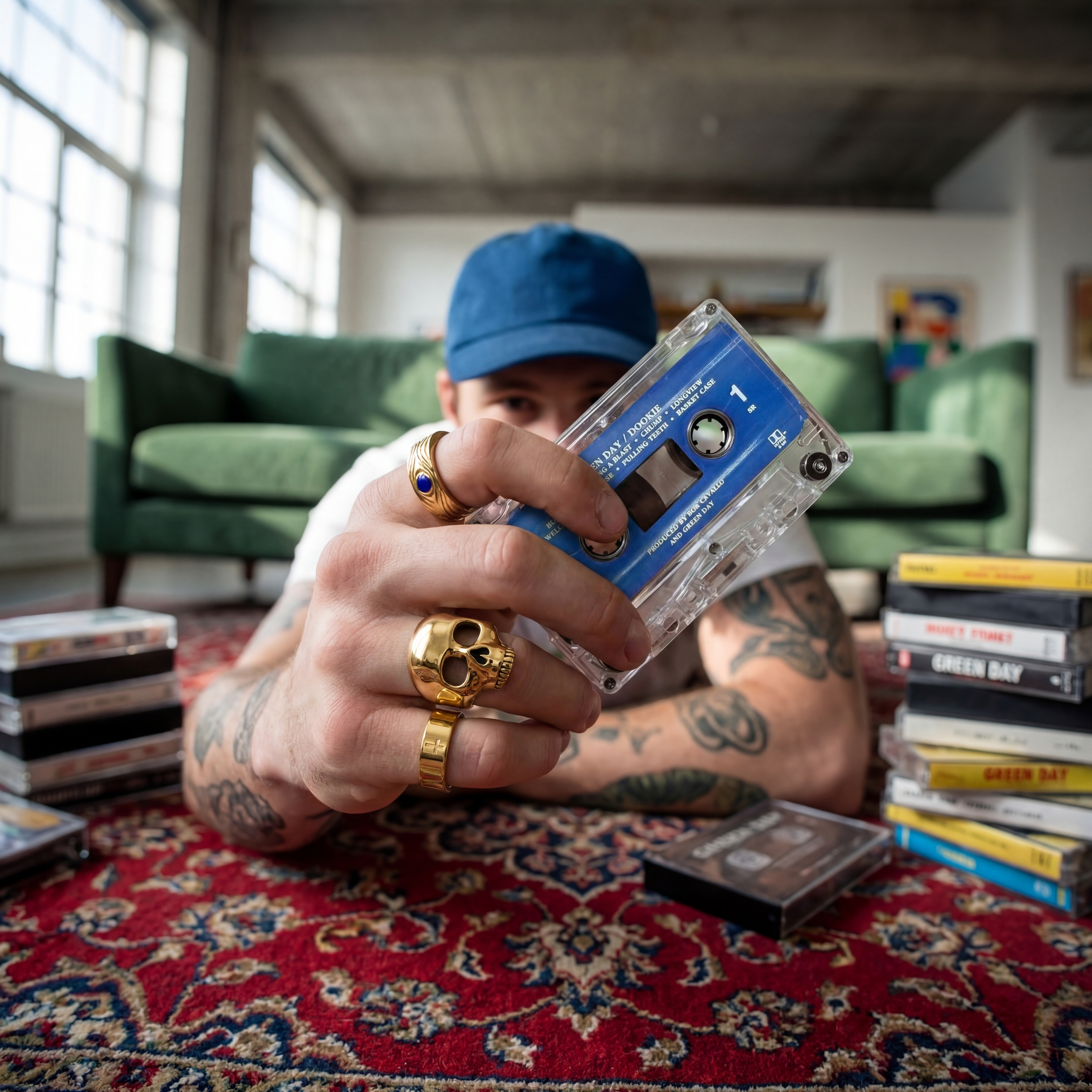 Aspero | Pečatný prsteň s lebkou v zlatej farbe z nehrdzavejúcej ocele - 4